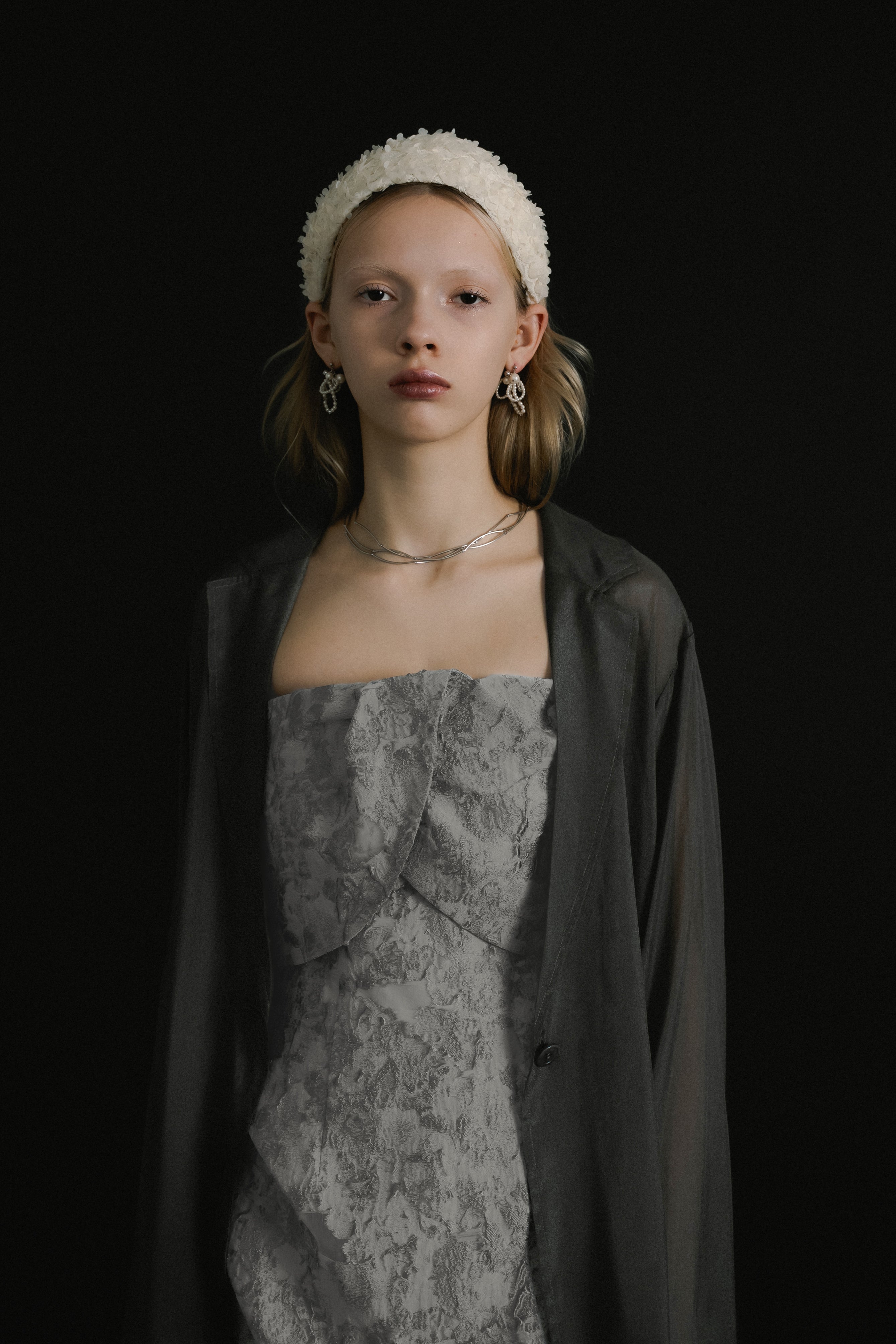 1072 Glossy Organza Jacket