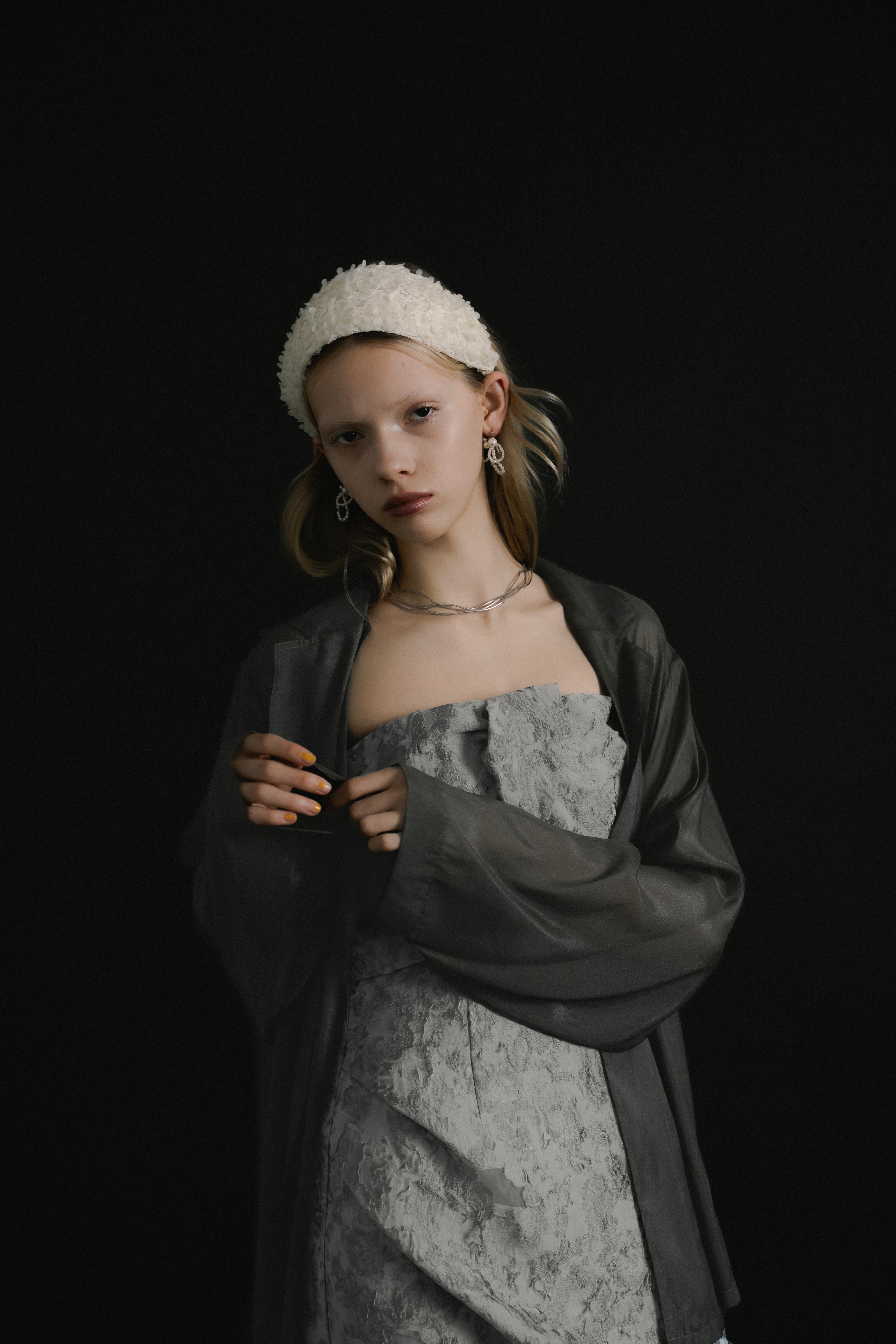 1072 Glossy Organza Jacket