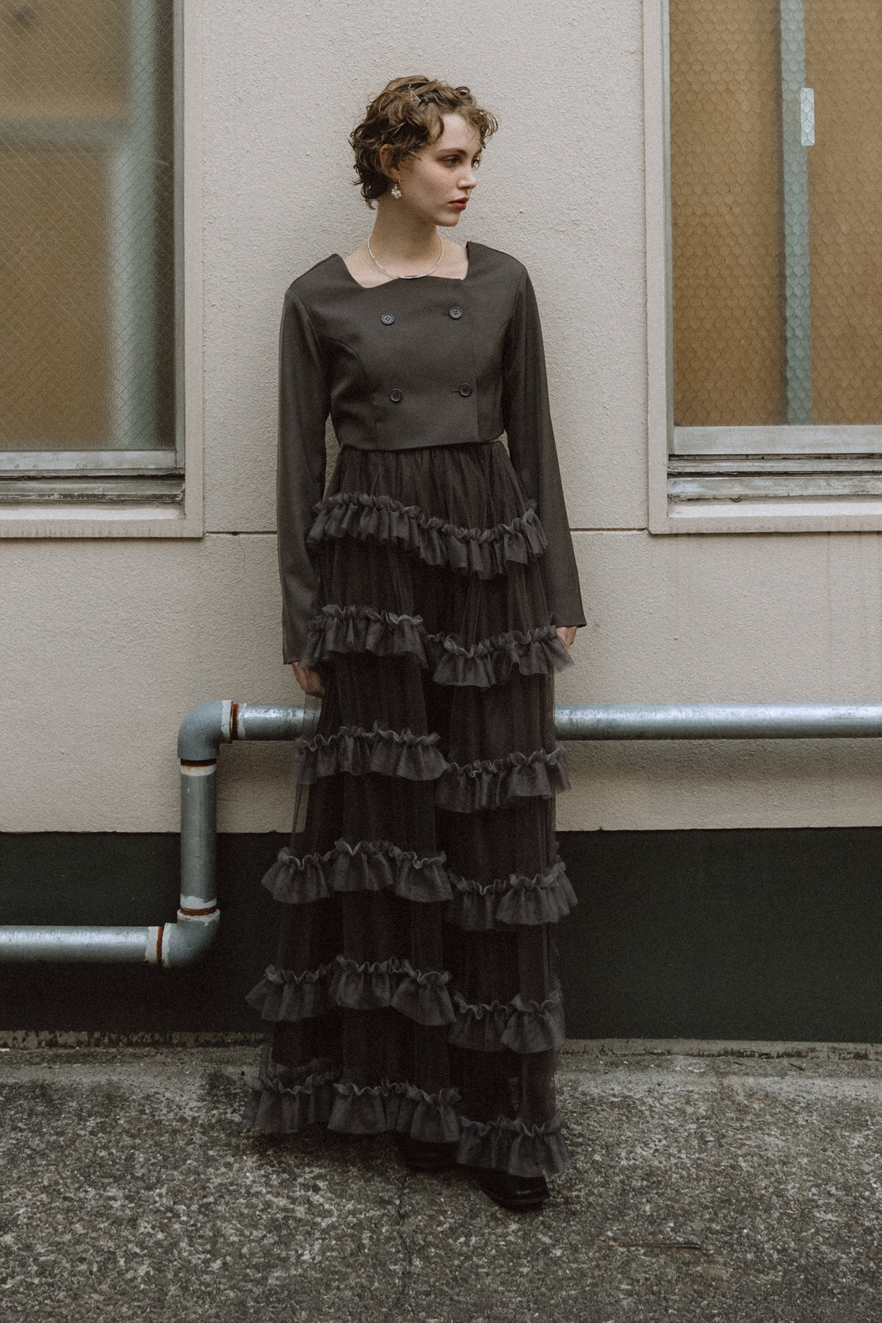 1040 Tiered tulle Skirt+JK
