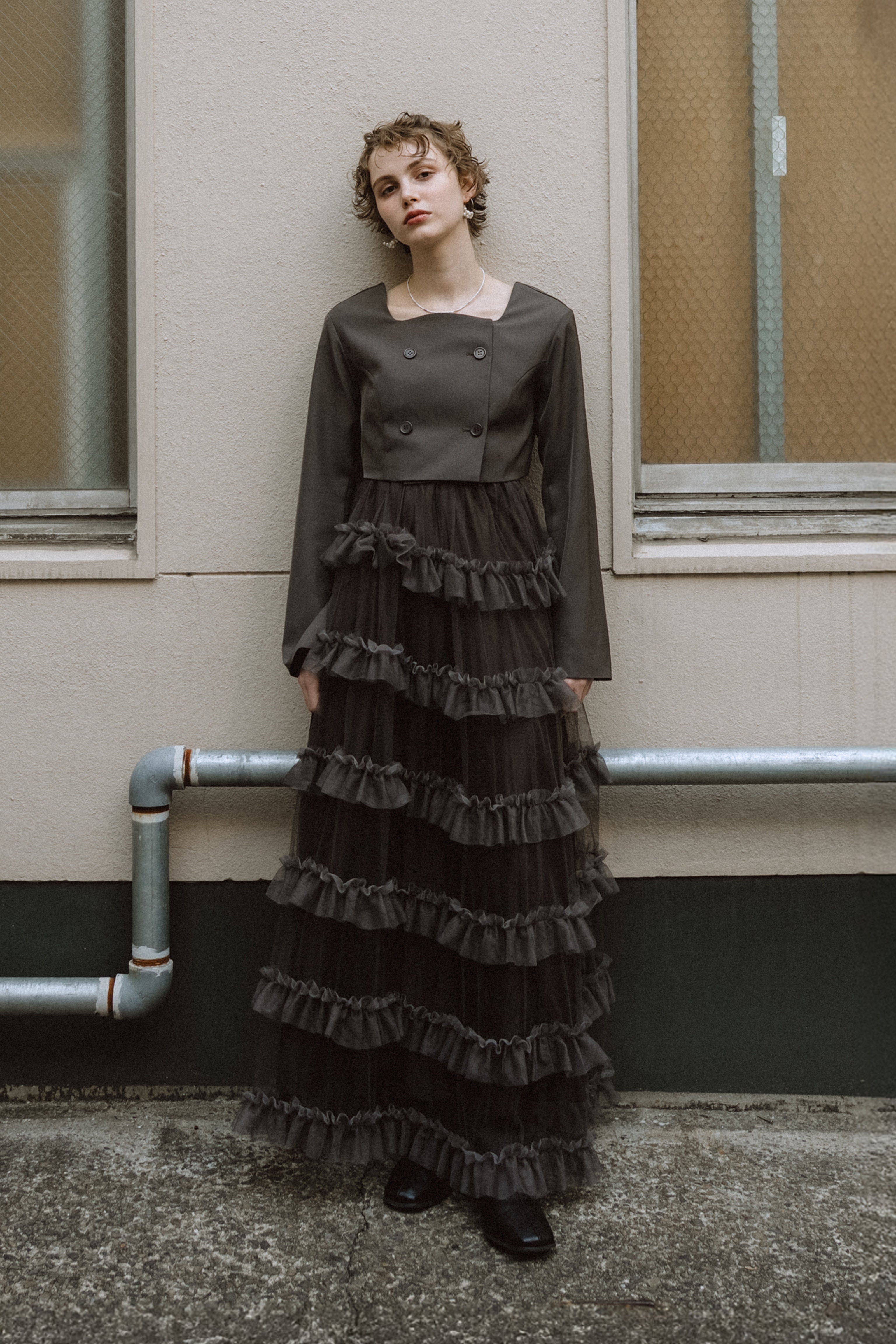1040 Tiered tulle Skirt+JK