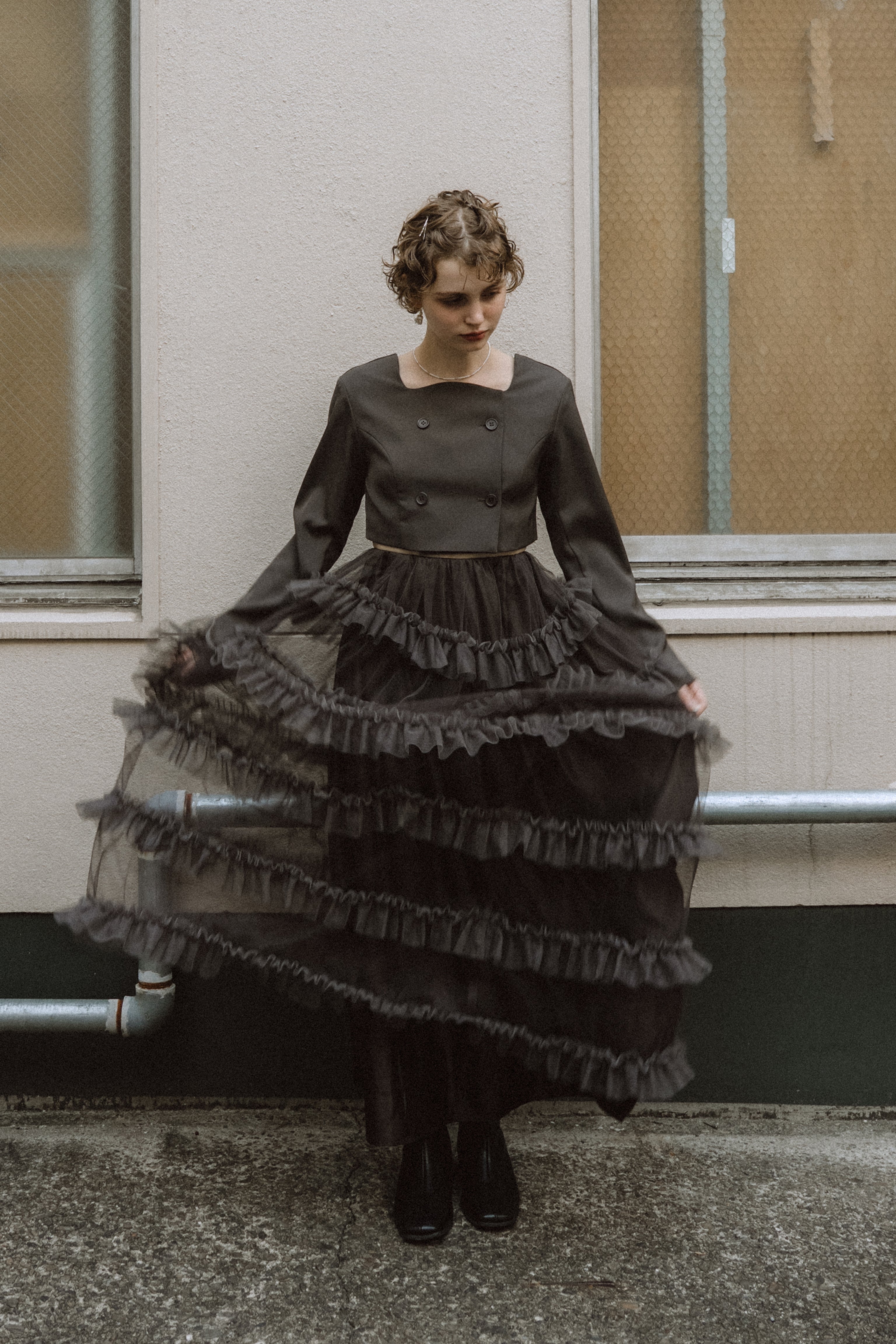 1040 Tiered tulle Skirt+JK