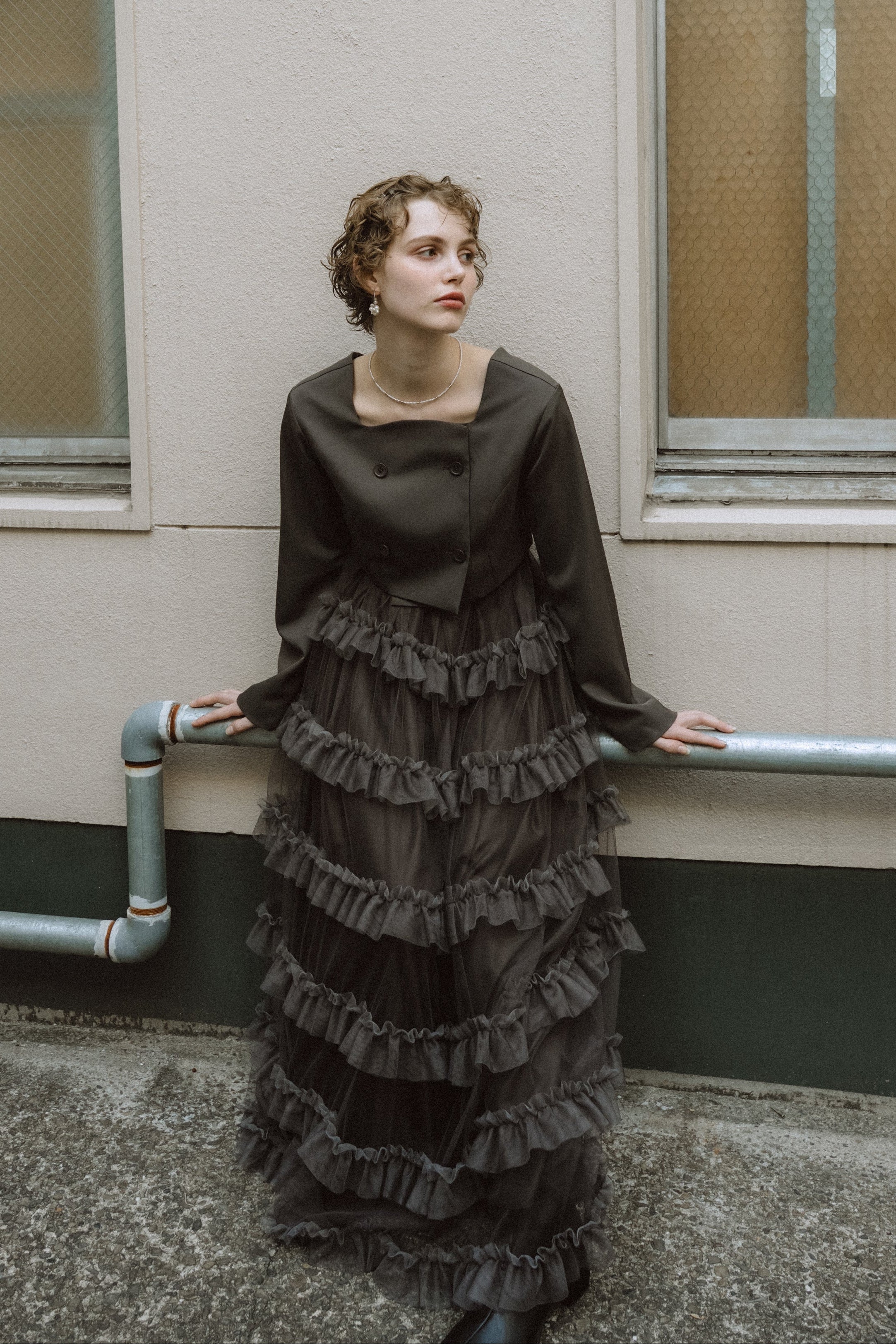 1040 Tiered tulle Skirt+JK