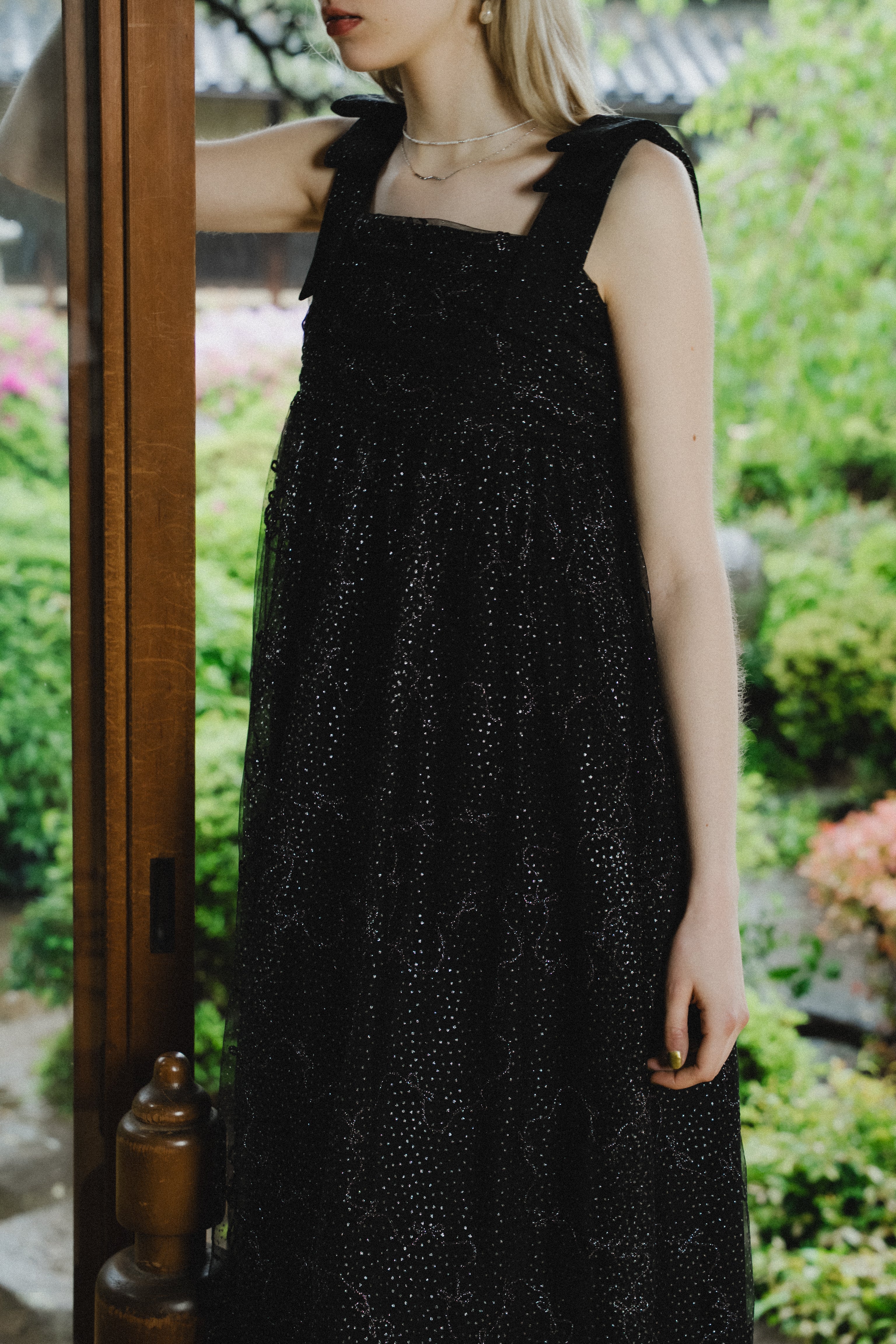 1113 Ribbon tulle dress