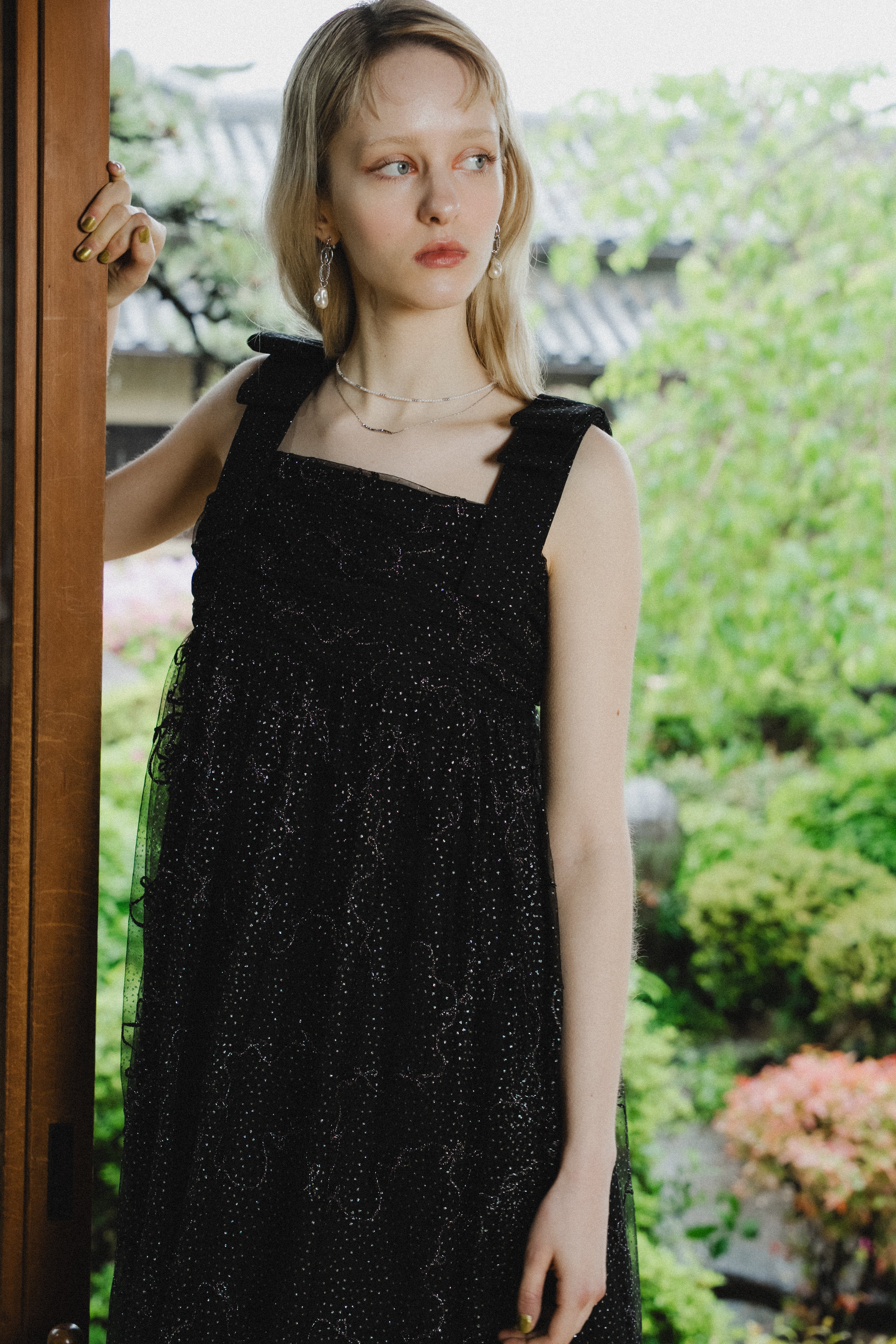 1113 Ribbon tulle dress