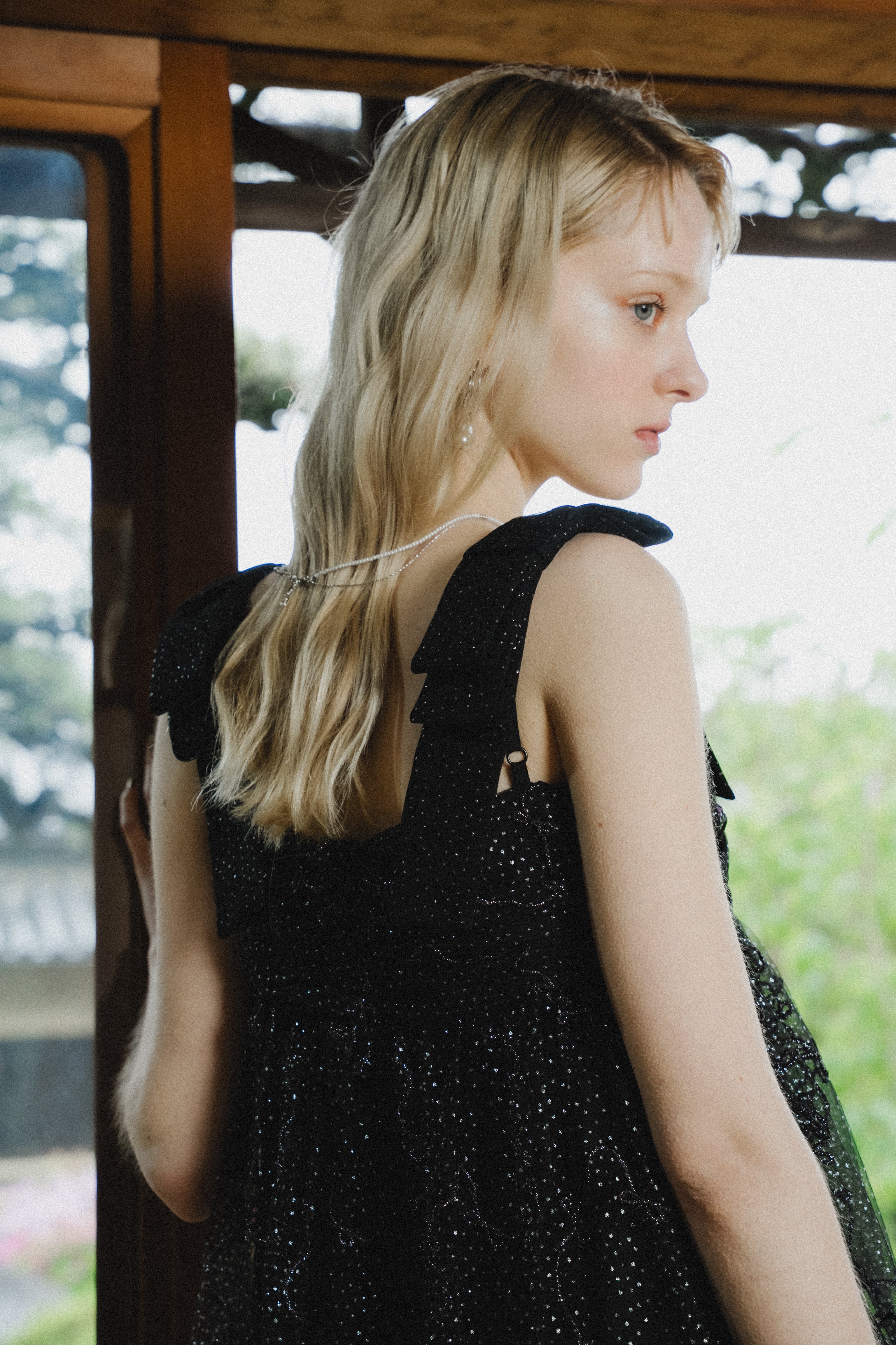 1113 Ribbon tulle dress