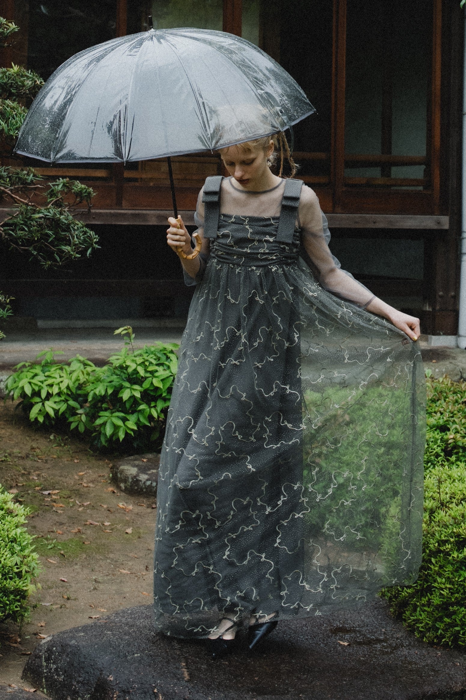 1113 Ribbon tulle dress