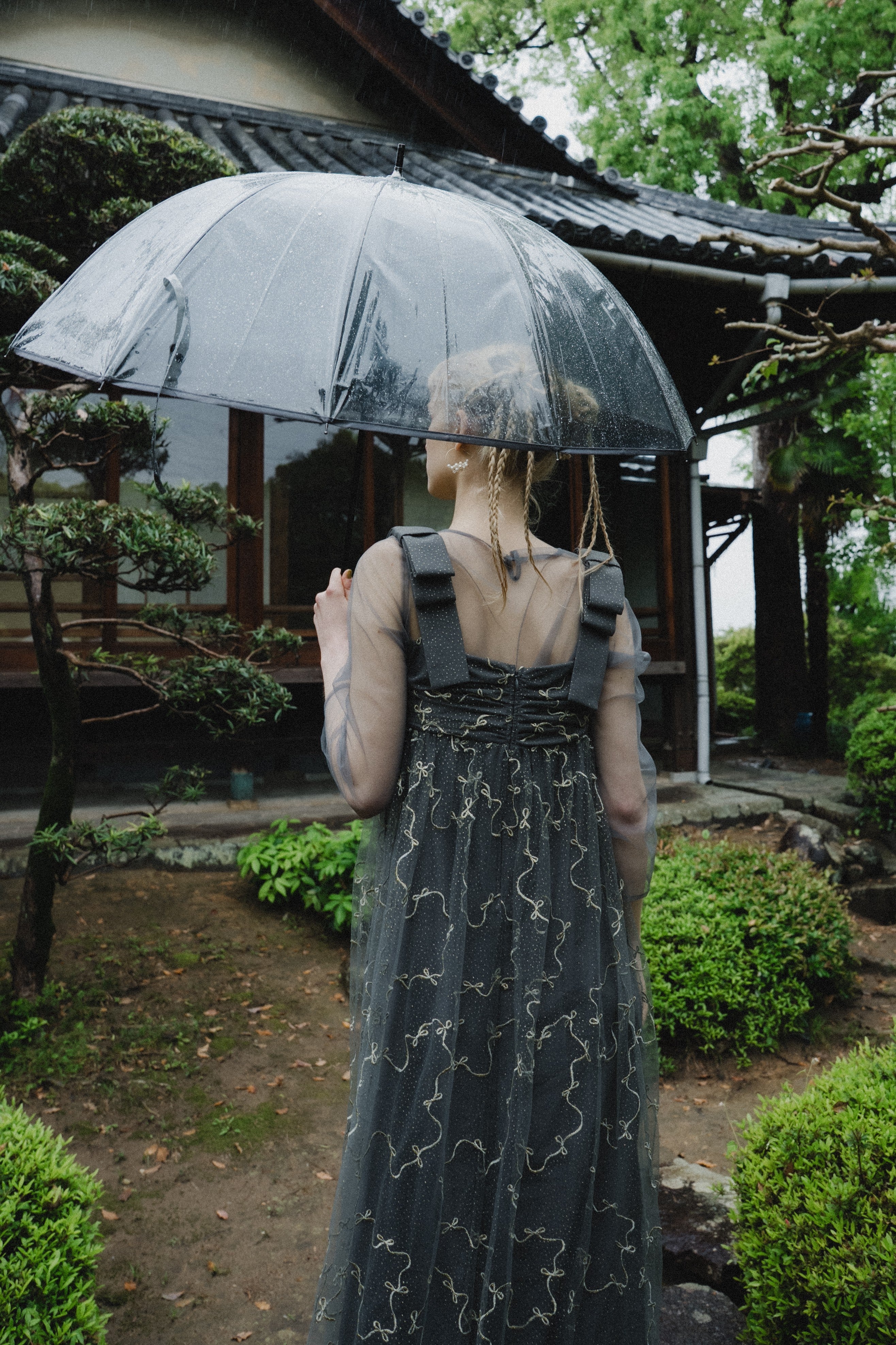 1113 Ribbon tulle dress