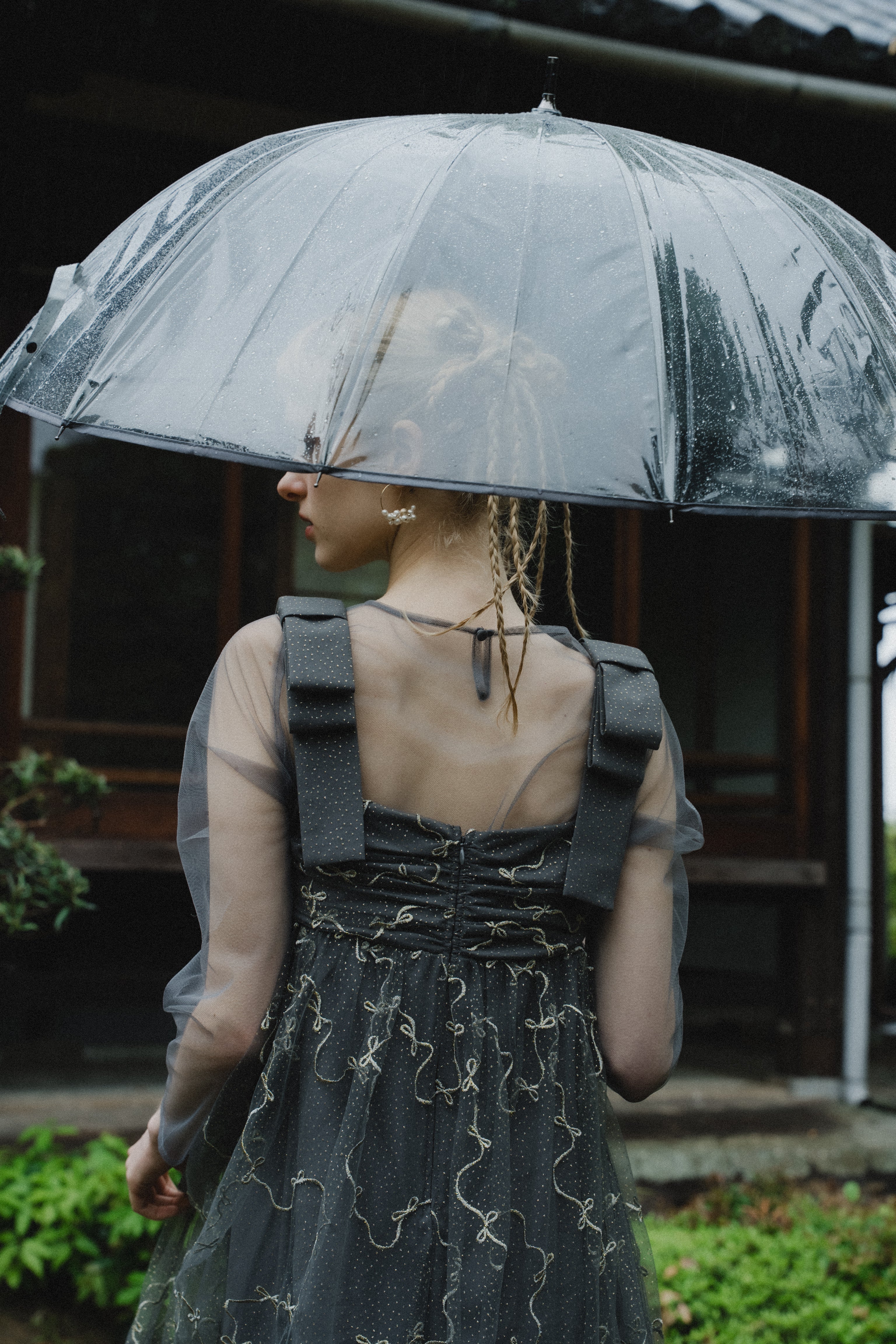 1113 Ribbon tulle dress