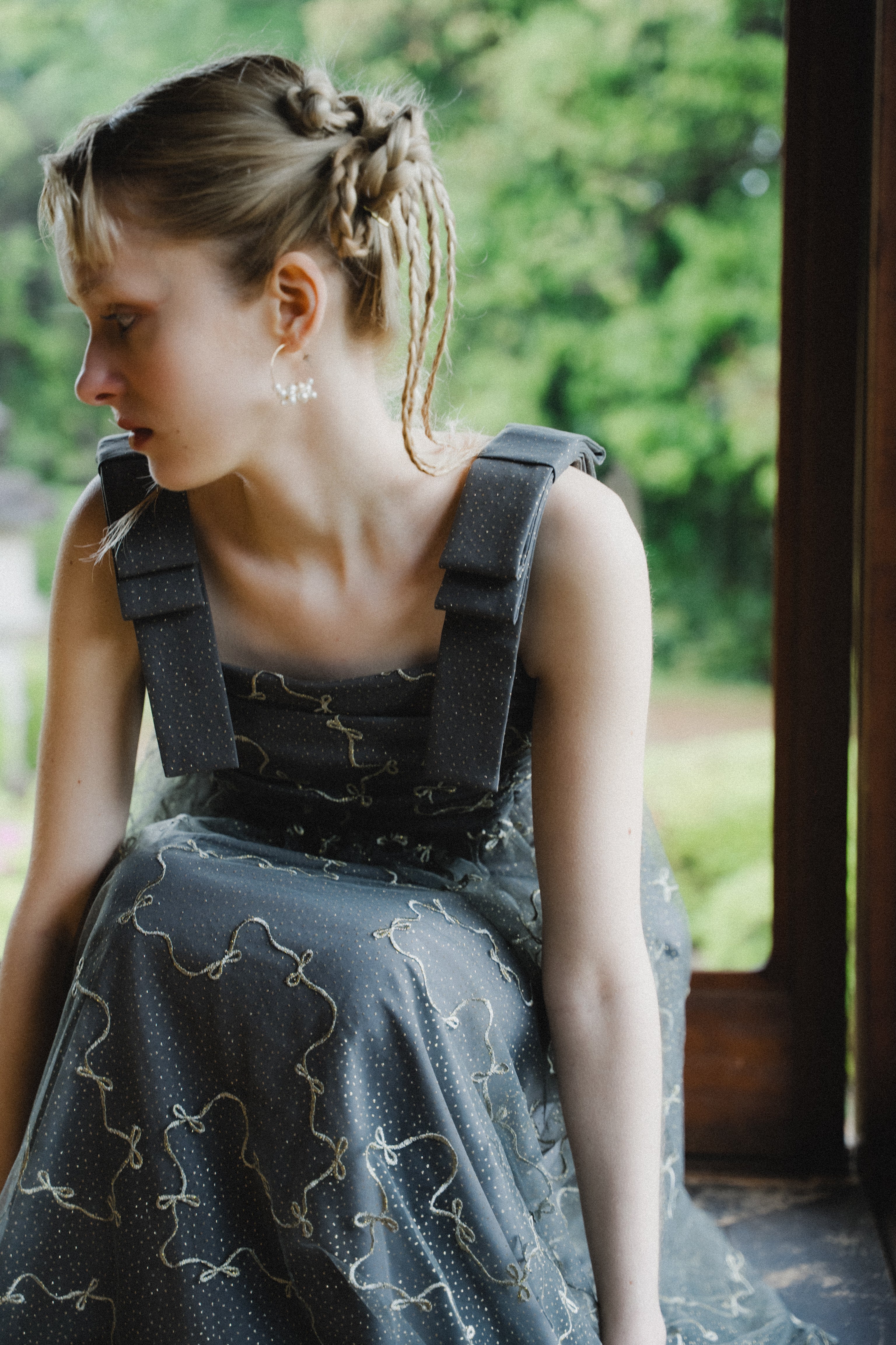 1113 Ribbon tulle dress
