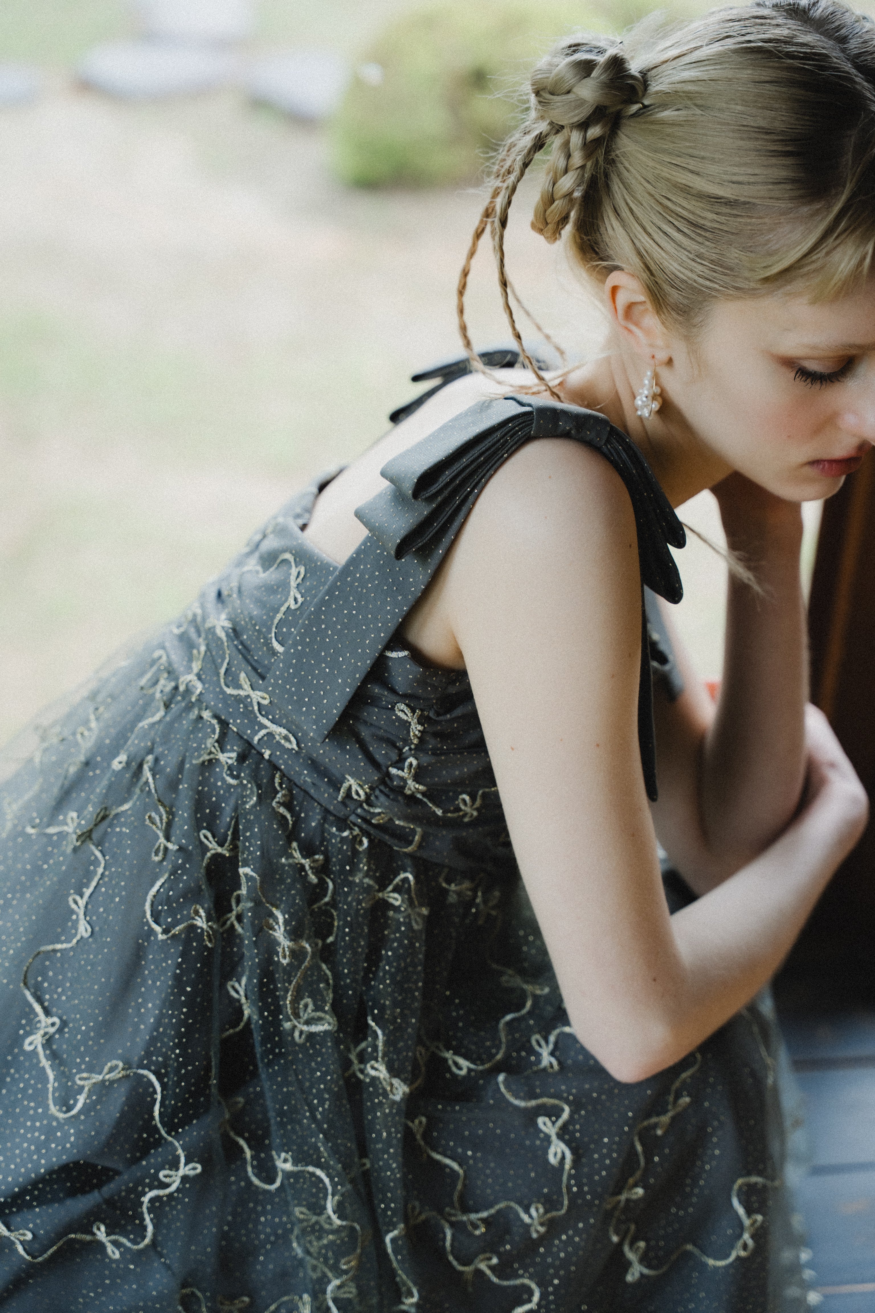 1113 Ribbon tulle dress