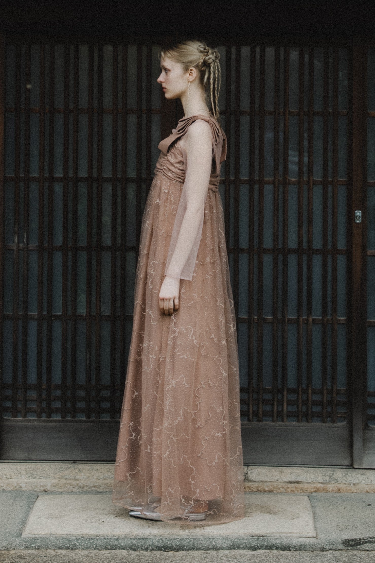 1113 Ribbon tulle dress