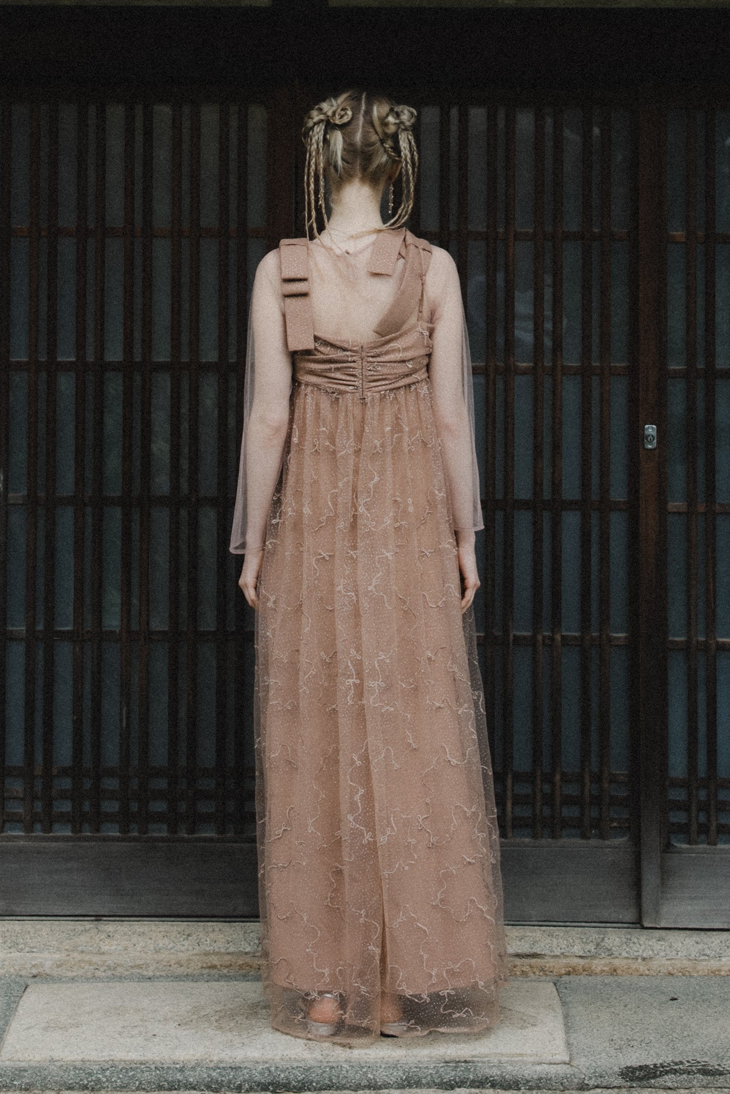 1113 Ribbon tulle dress