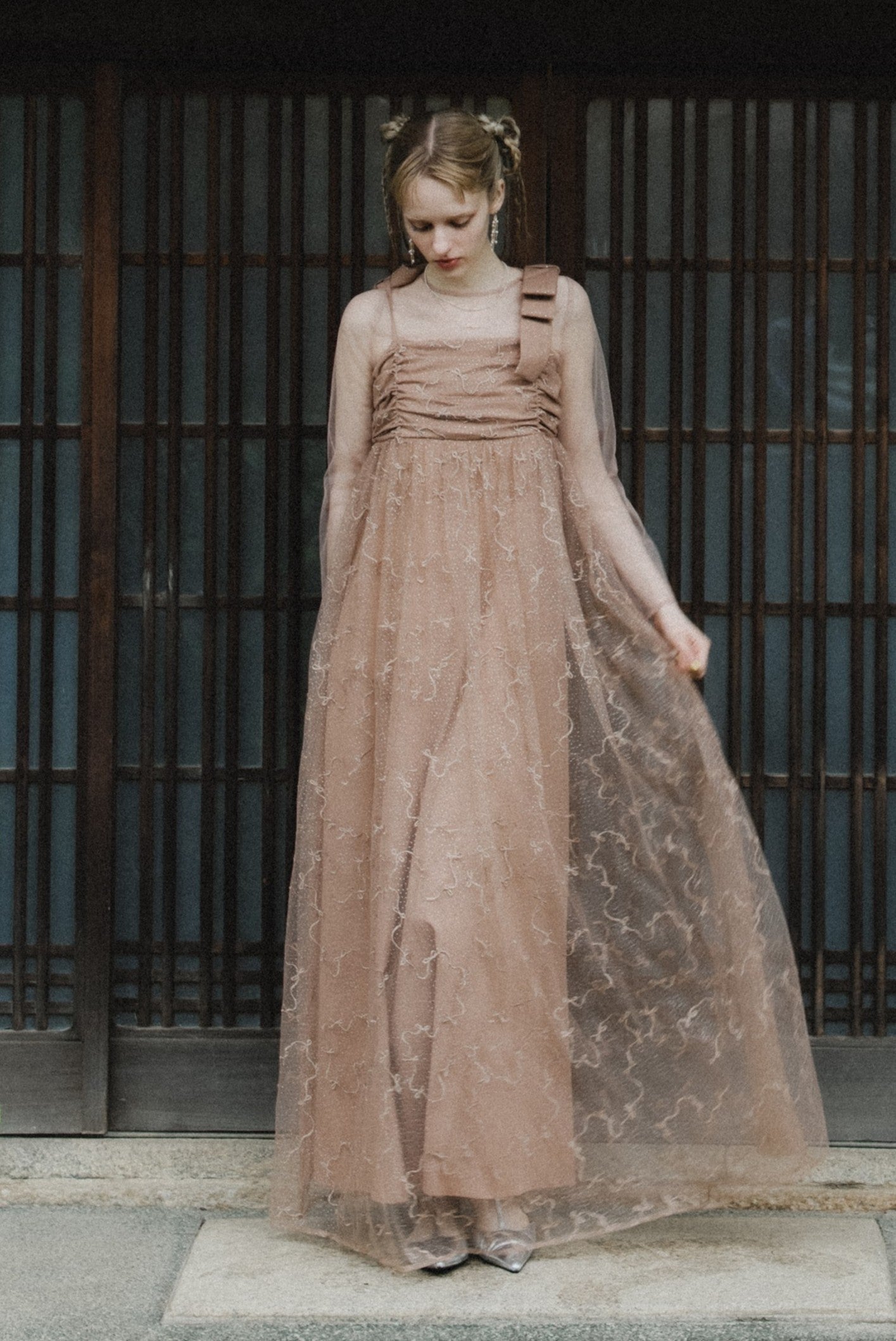1113 Ribbon tulle dress