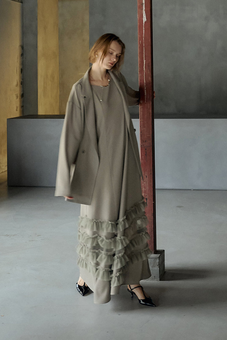 934 Transparent hem setup dress