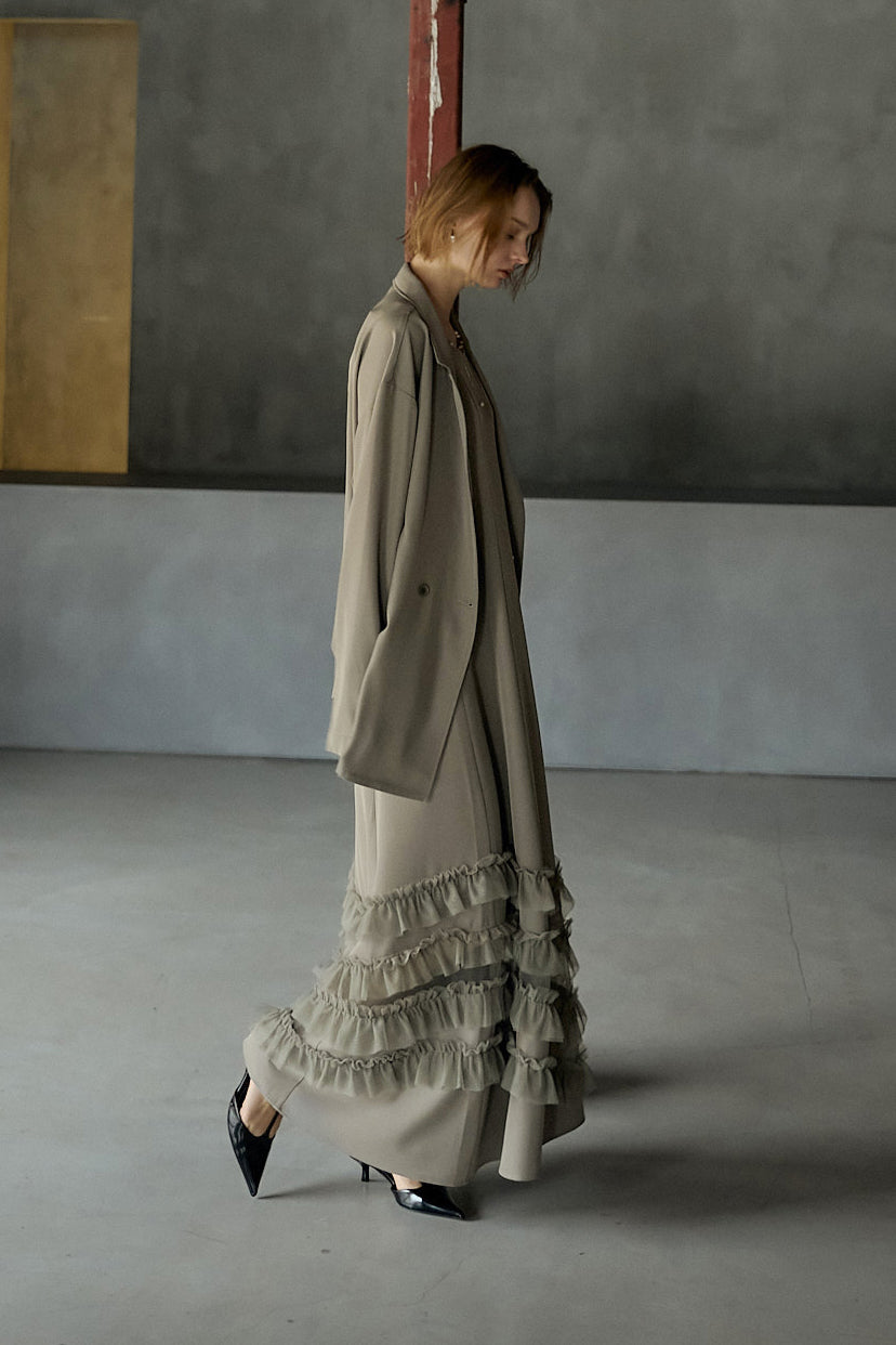 934 Transparent hem setup dress