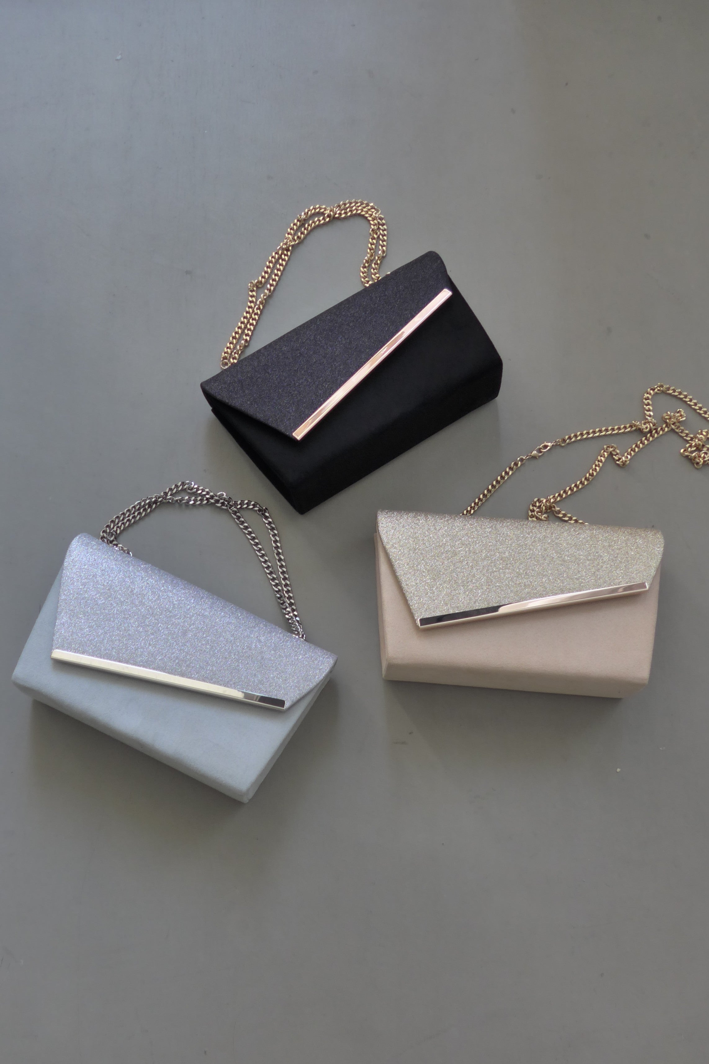 1008 Glitter & Suede touch bag