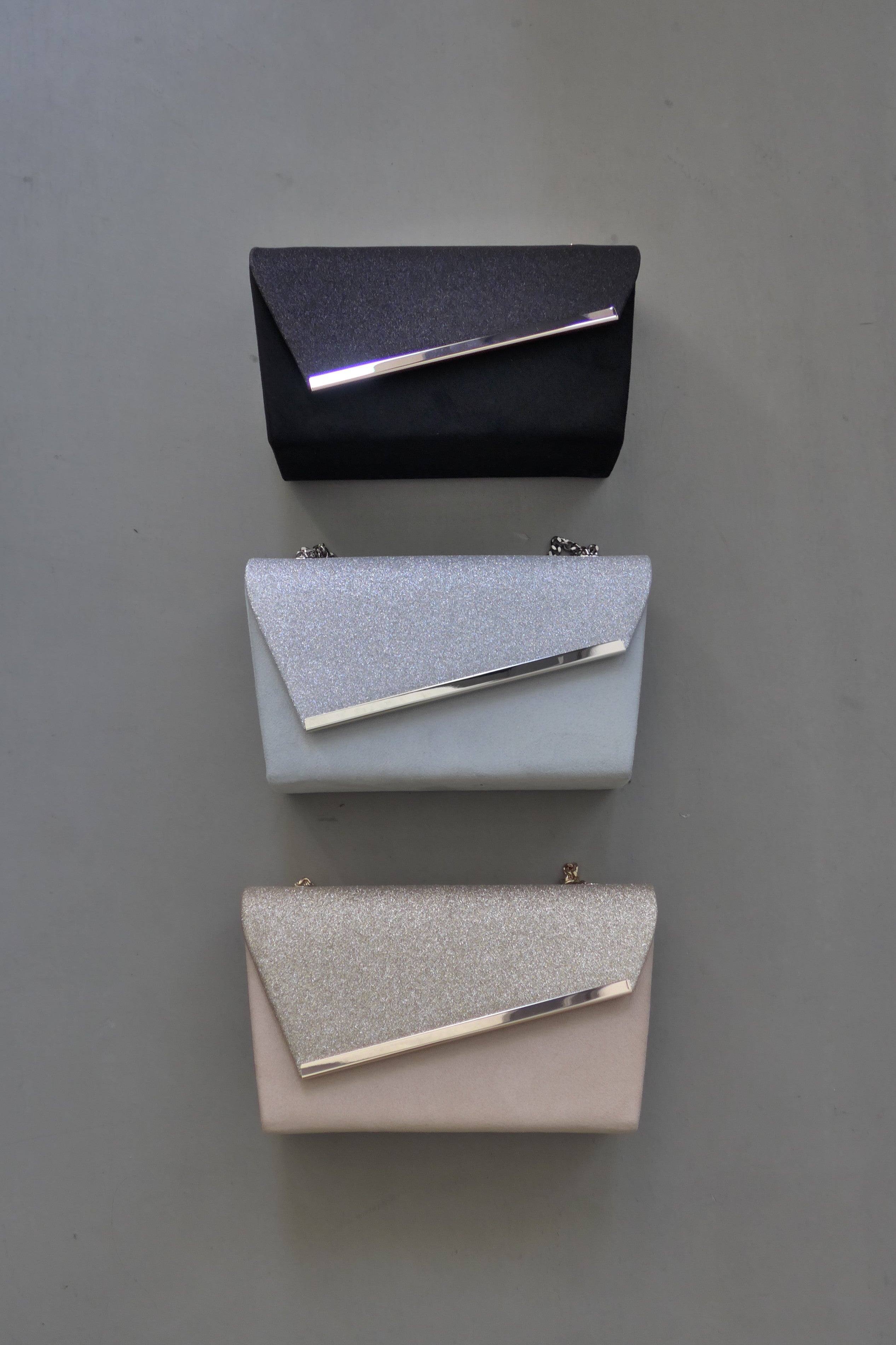 1008 Glitter & Suede touch bag