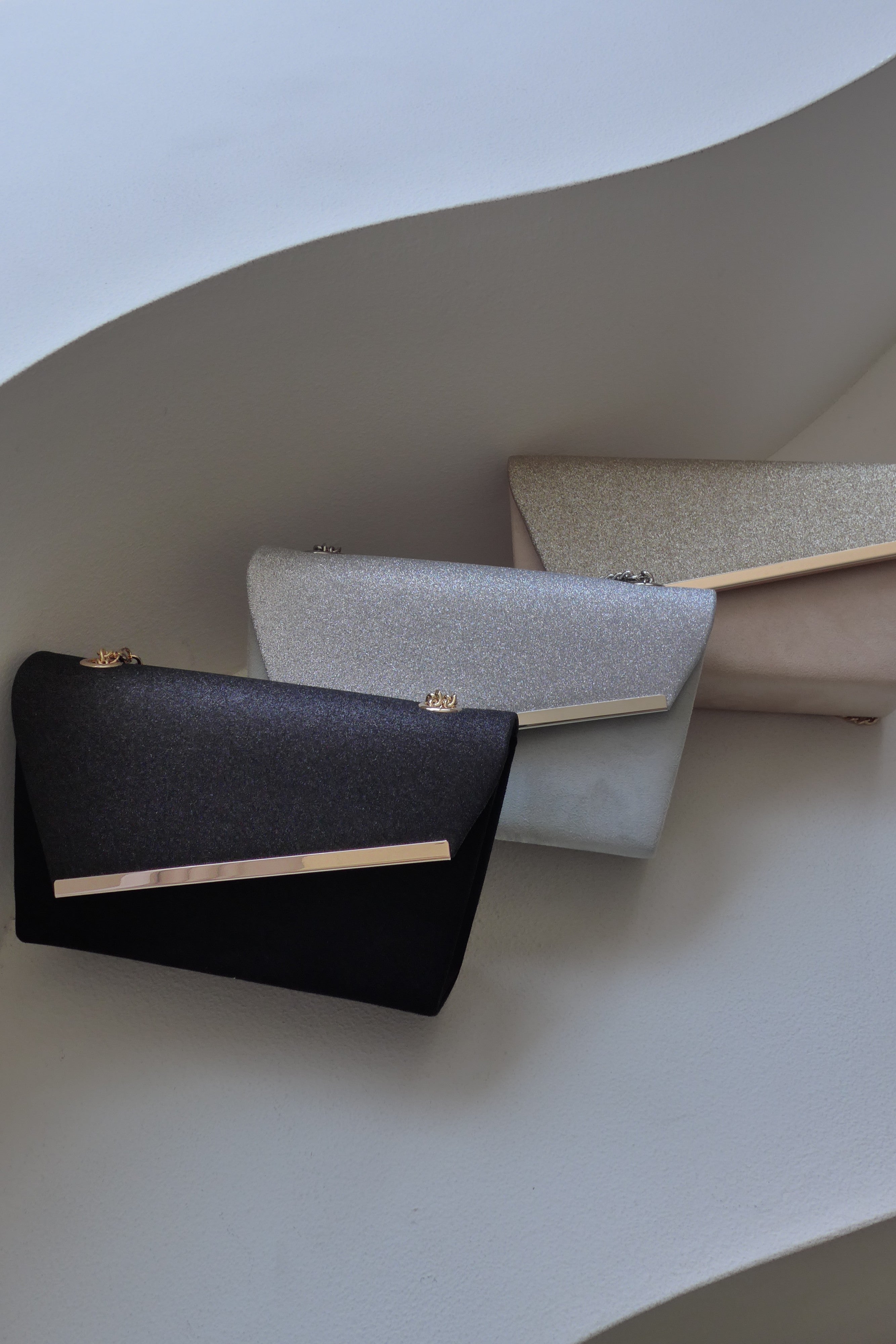 1008 Glitter & Suede touch bag