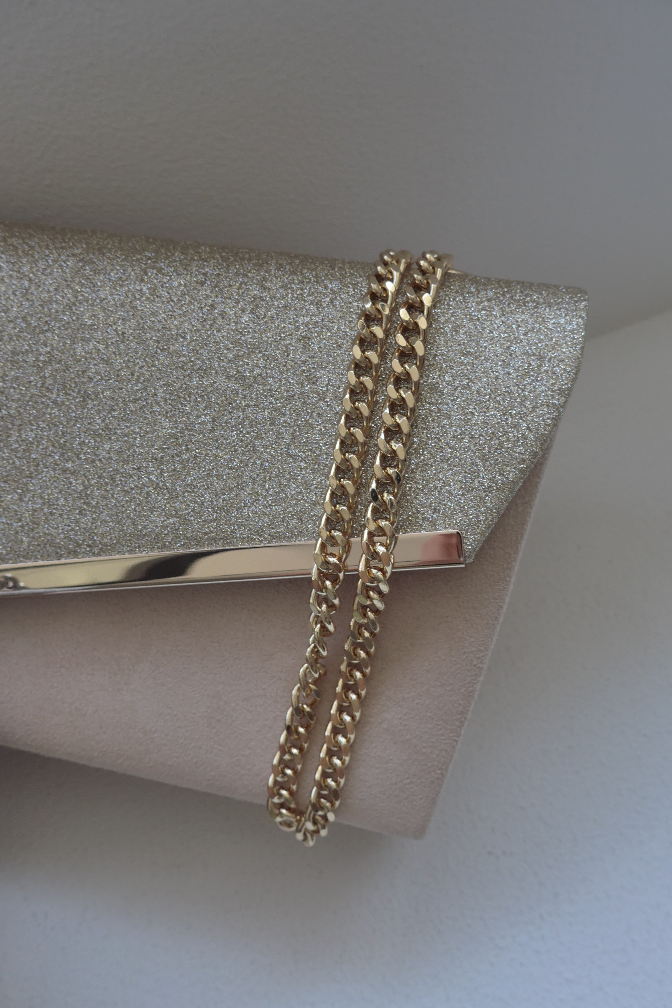 1008 Glitter & Suede touch bag