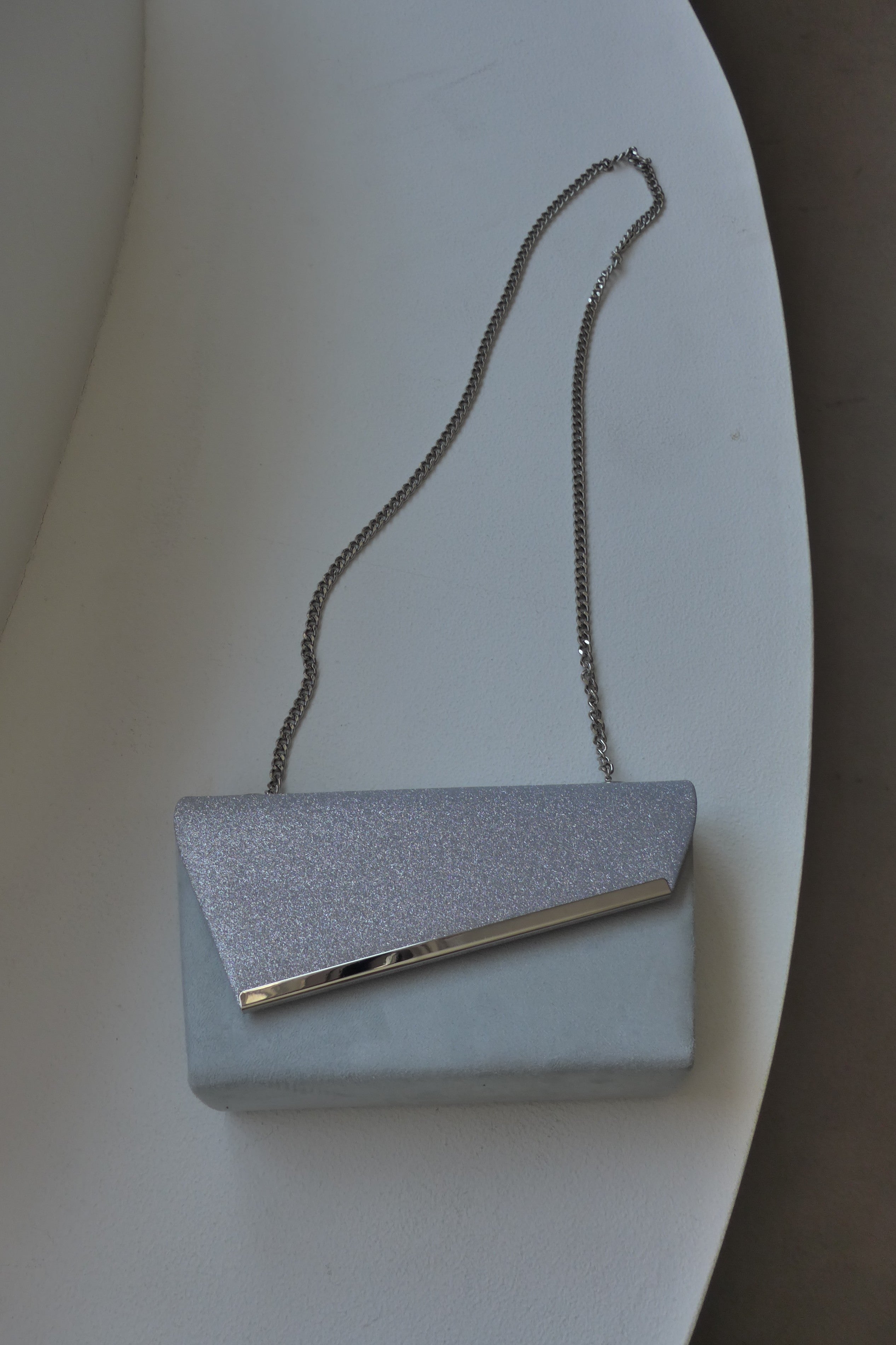 1008 Glitter & Suede touch bag