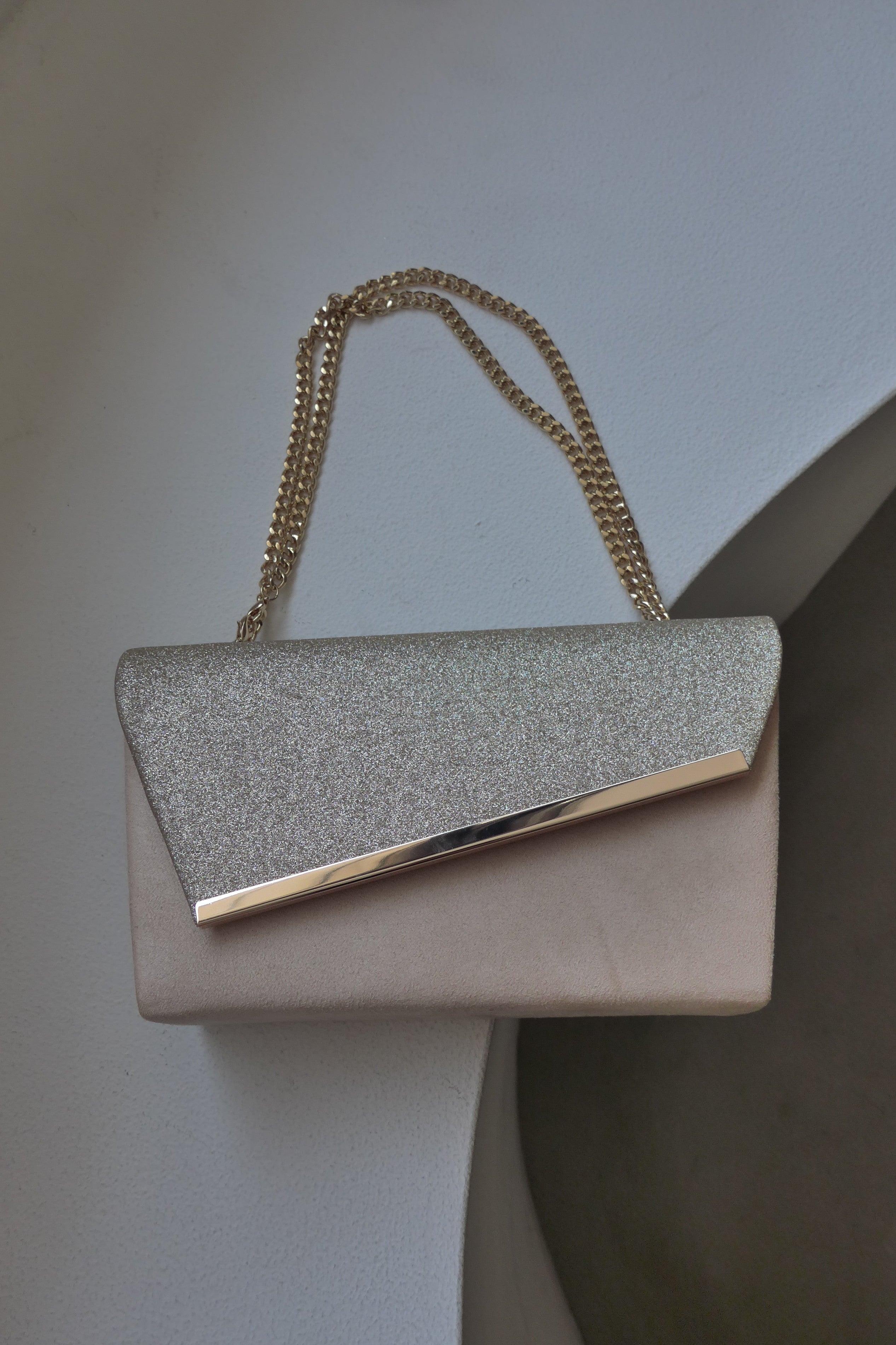 1008 Glitter & Suede touch bag