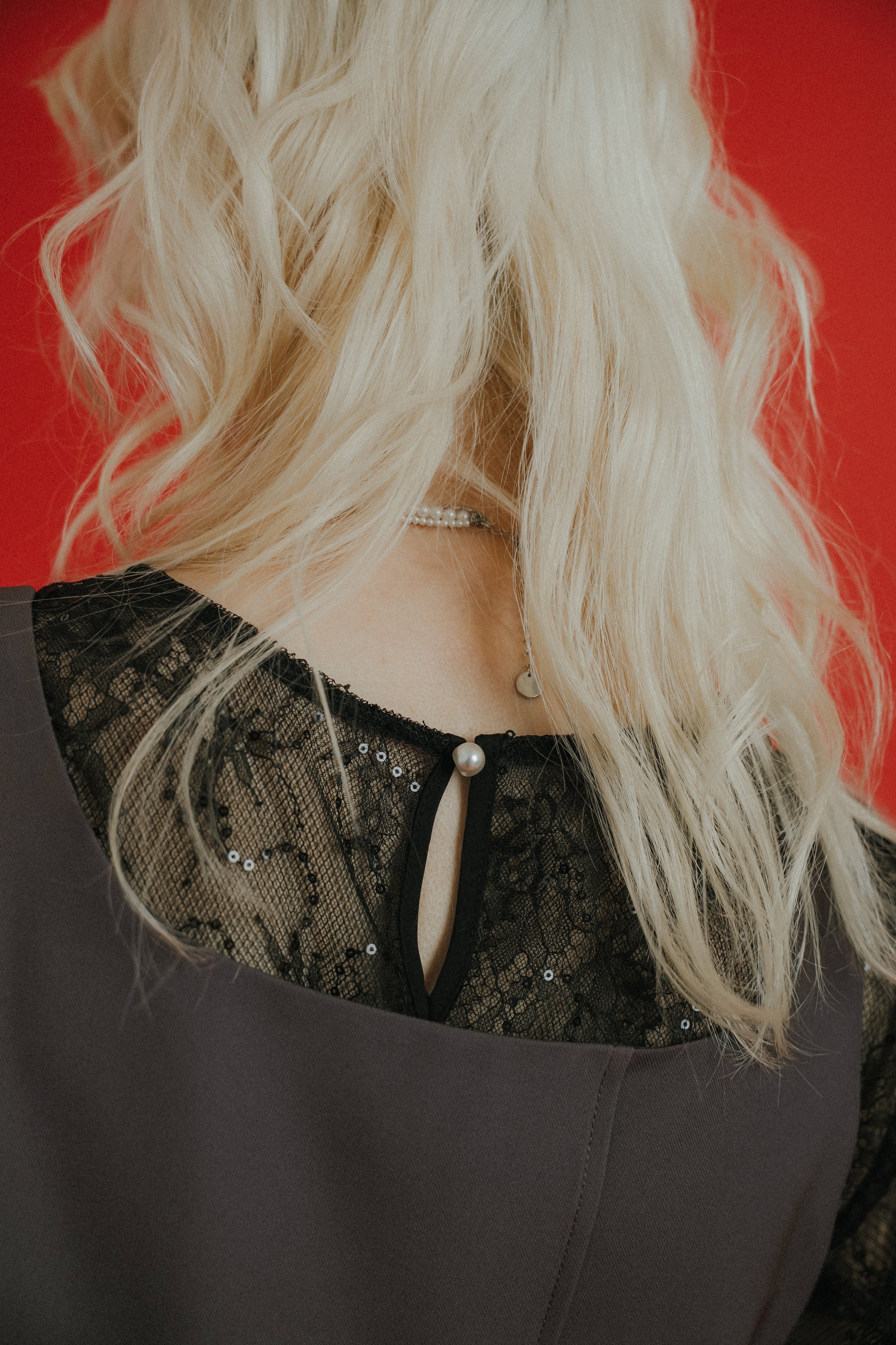 1084 Oblique cross top pants set