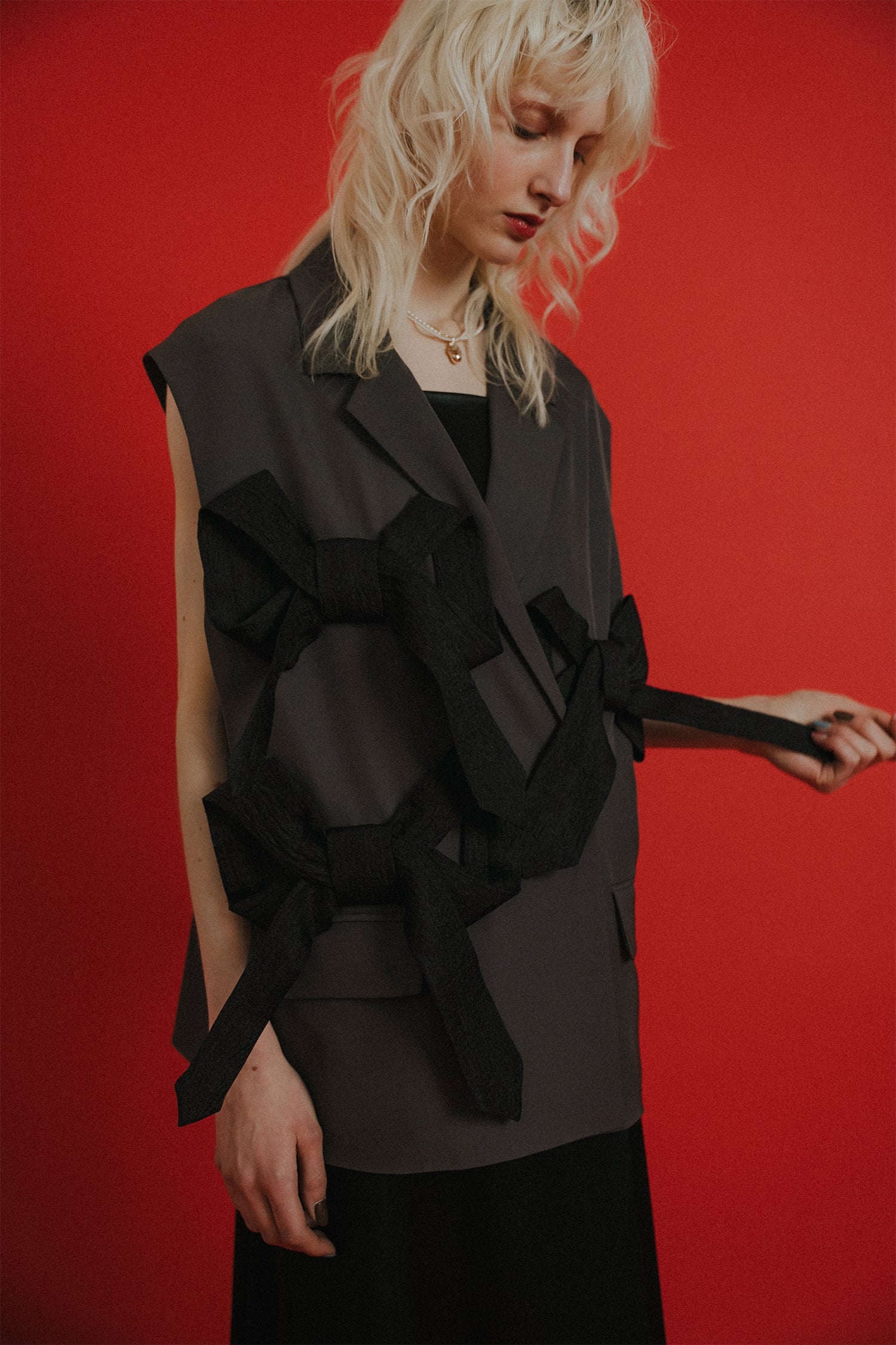 1★新品タグ付き★ et.UNiVER Ribbon vest setup et.UNiVER │ 1091 Ribbon JK+Satin OP – et.UNiVER │ 公式オンライン