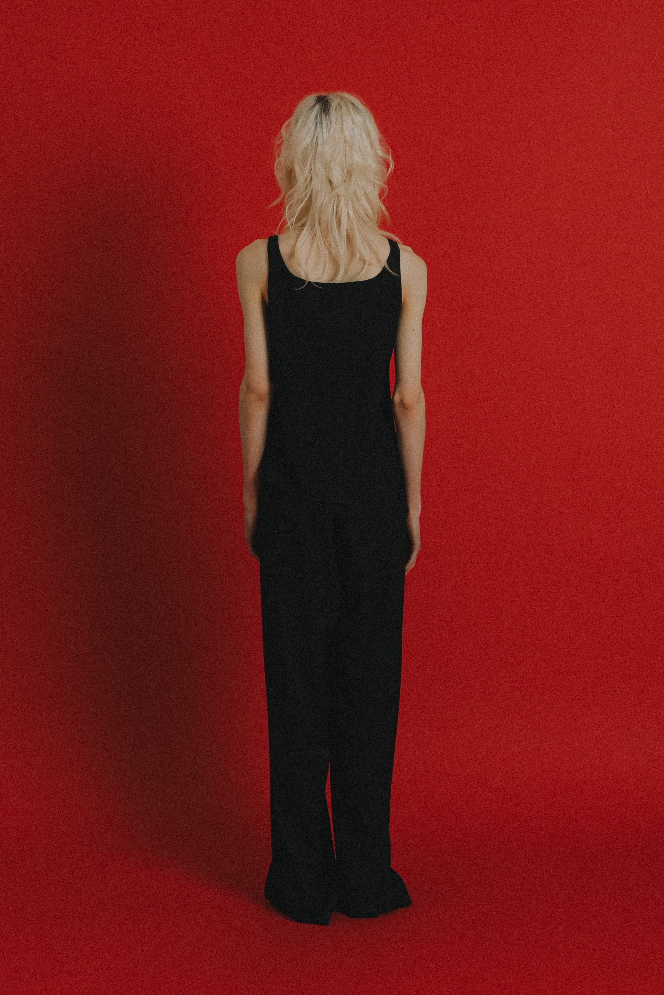 1084 Oblique cross top pants set