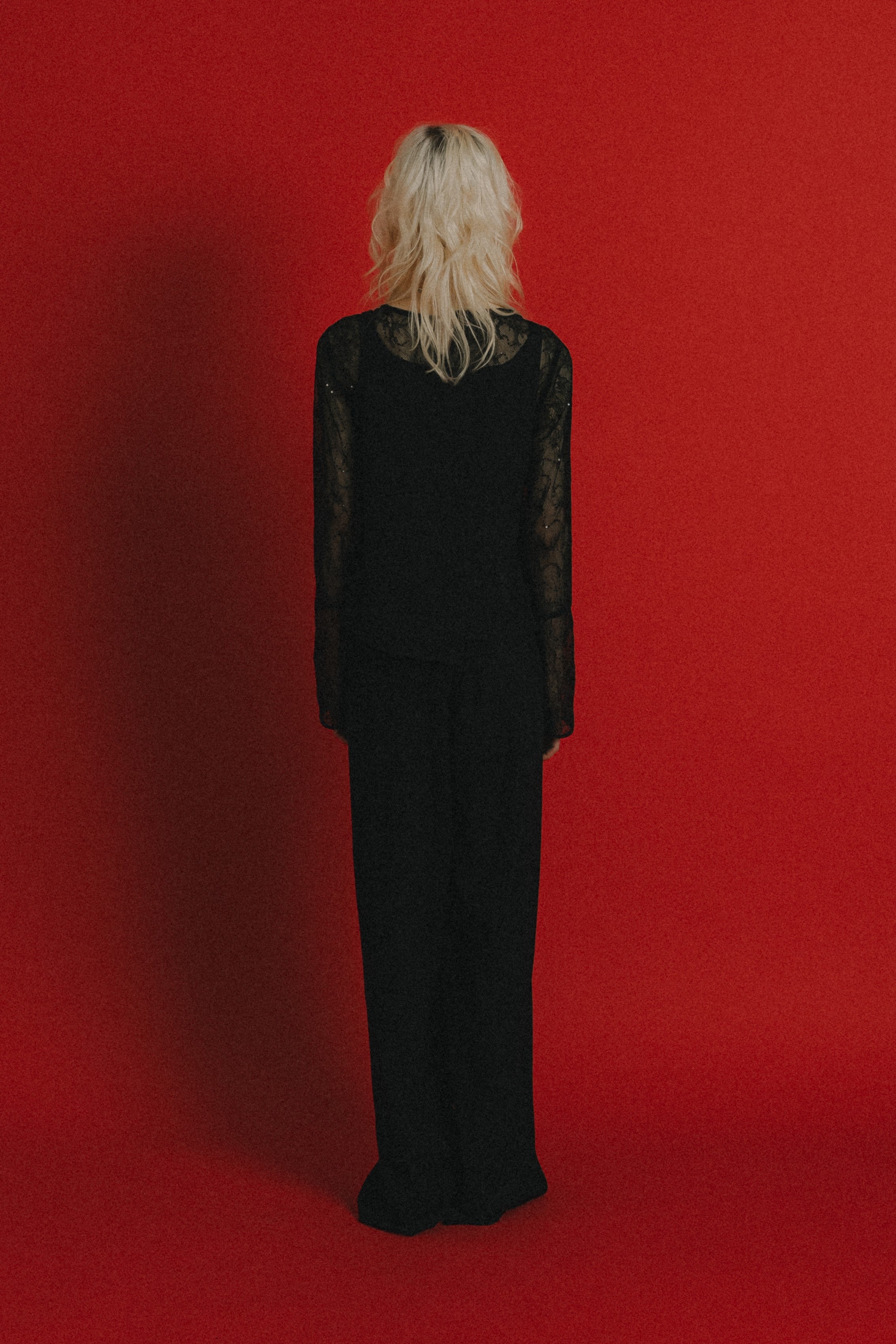 1084 Oblique cross top pants set