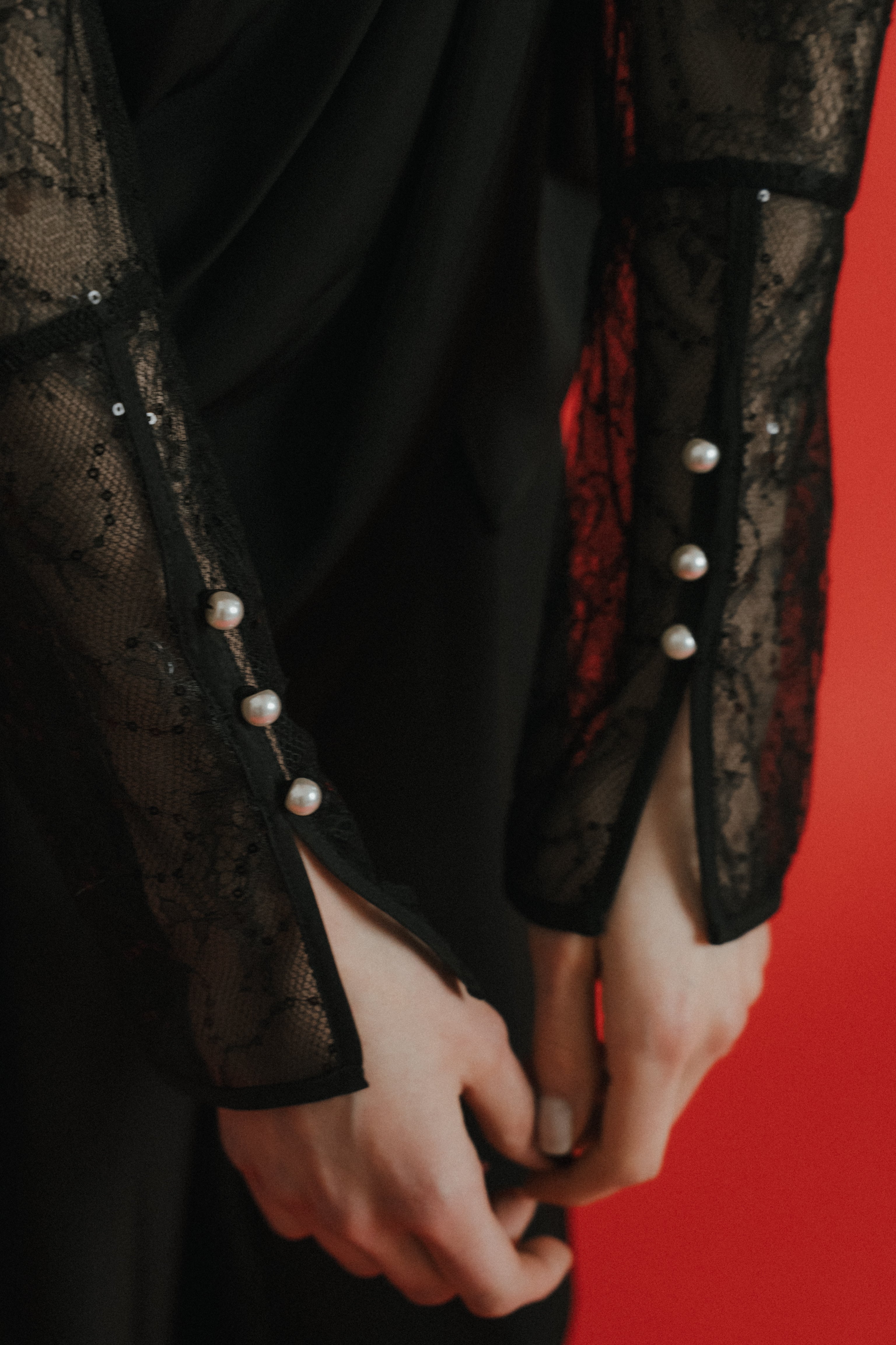 1084 Oblique cross top pants set