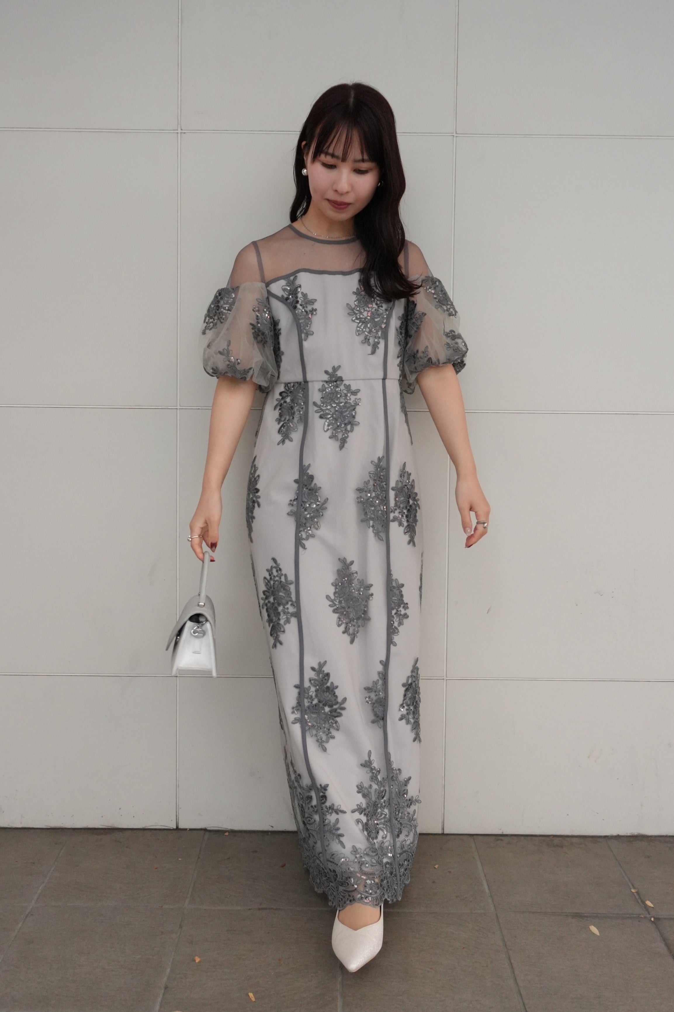 model:159cm size:M color:グレー