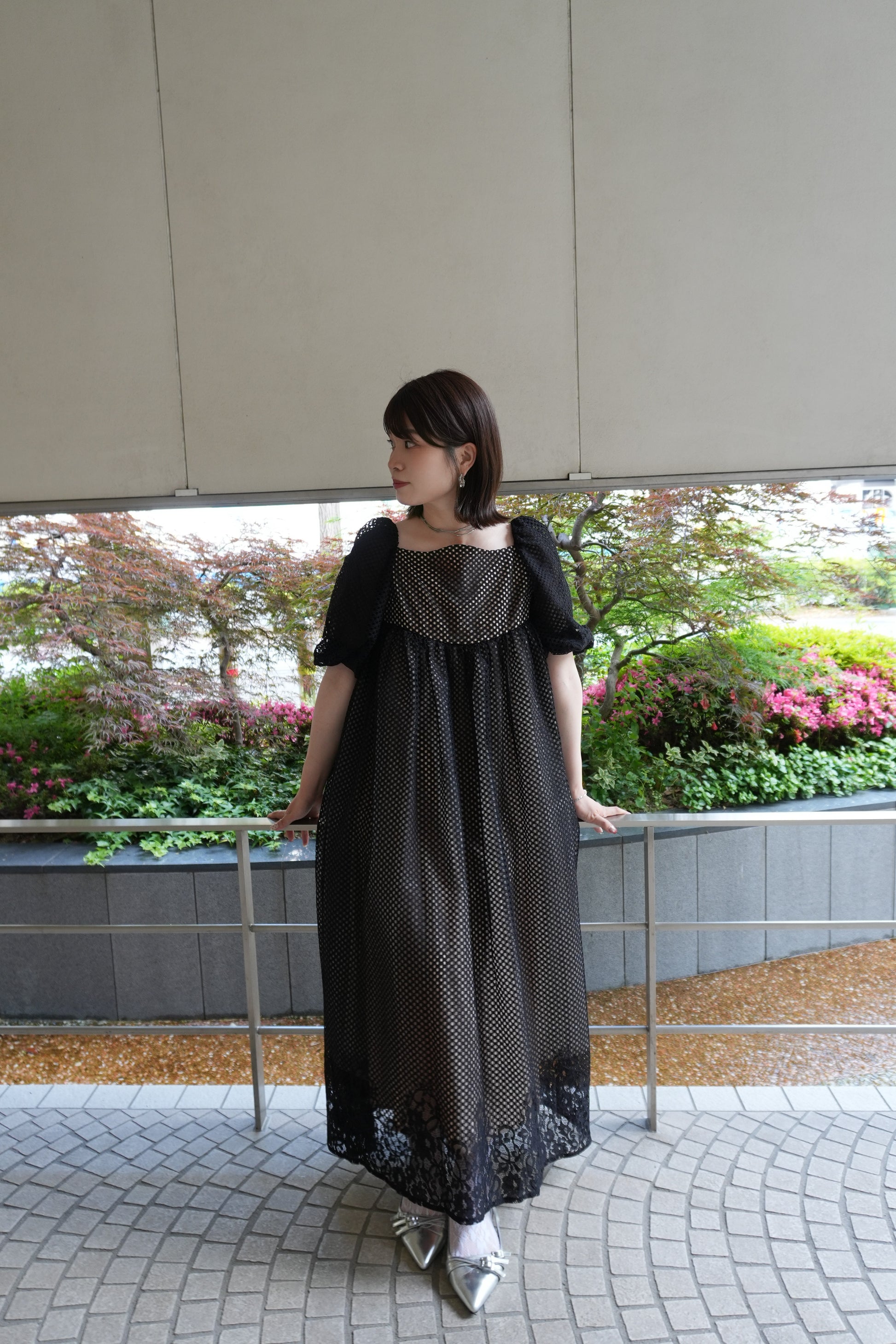 153cm/骨格ストレート　Sサイズ/ブラック着用