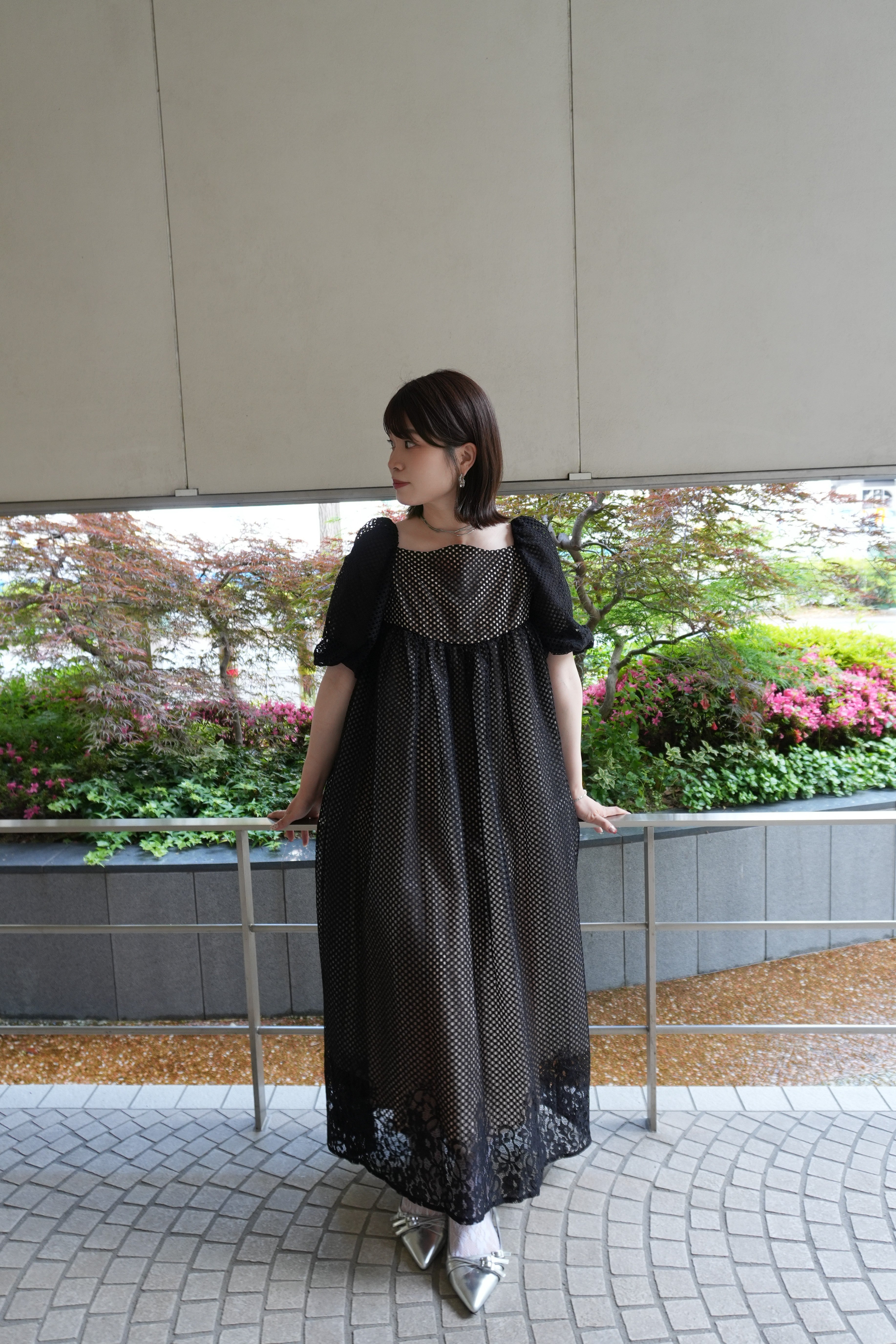 153cm/骨格ストレート　Sサイズ/ブラック着用