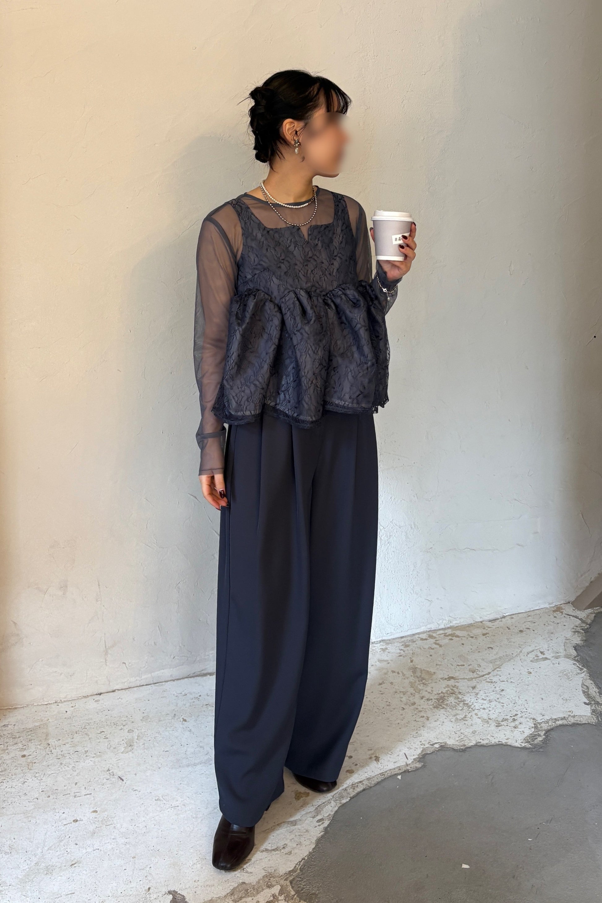 model:155cm size:S color:ネイビー