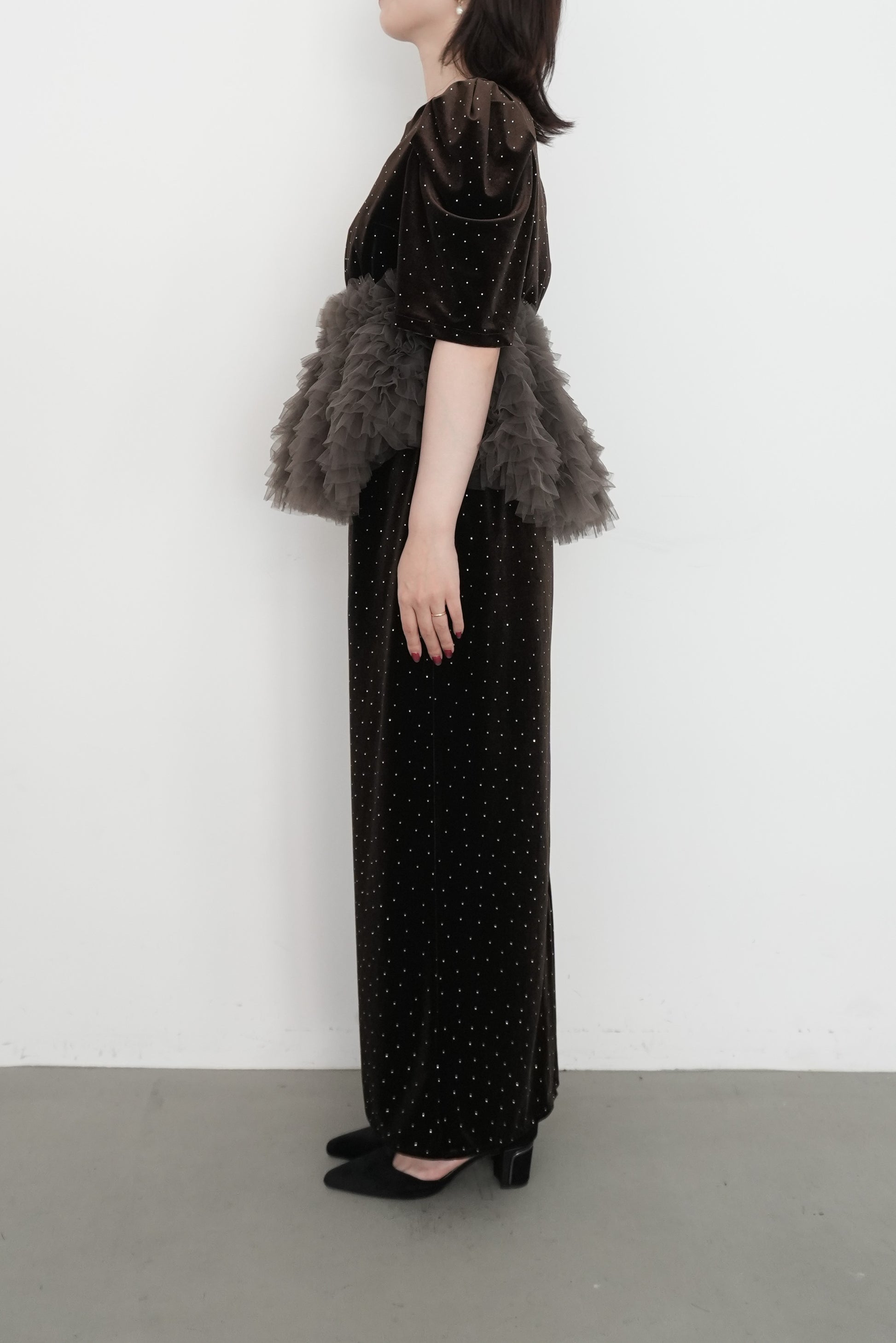 model:153cm size:L color:ブラウン
