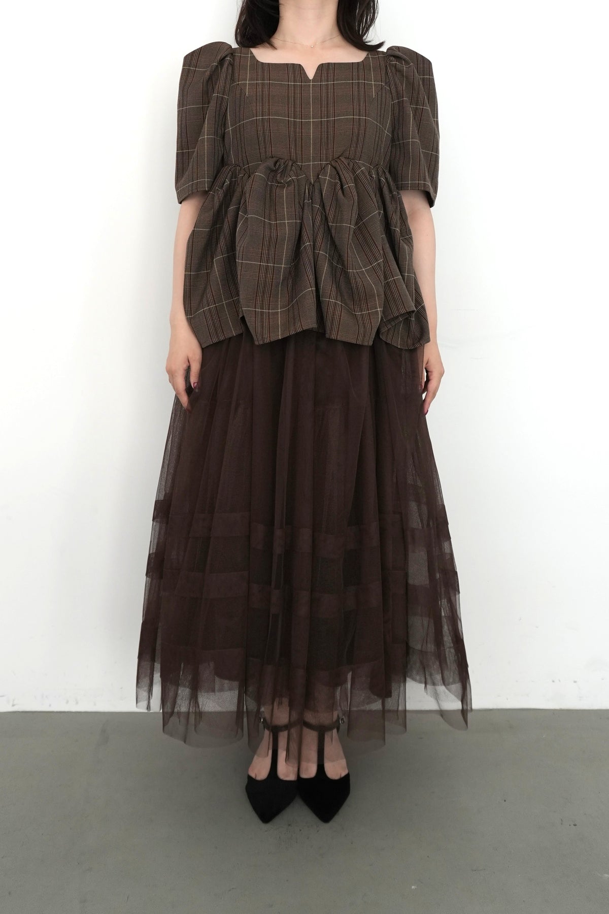 model:153cm size:L color:ブラウン