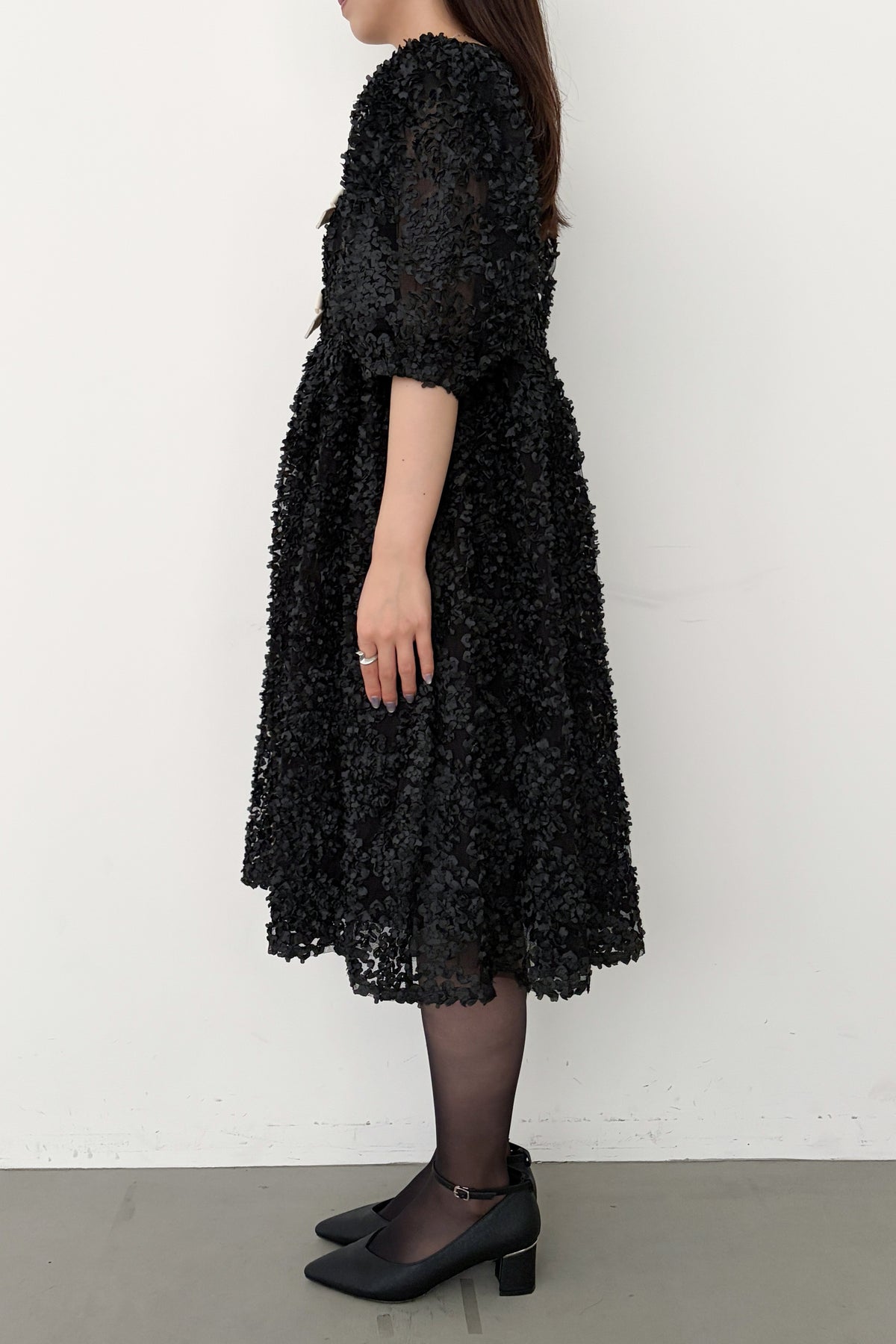 model:159cm size:M/Short color:ブラック