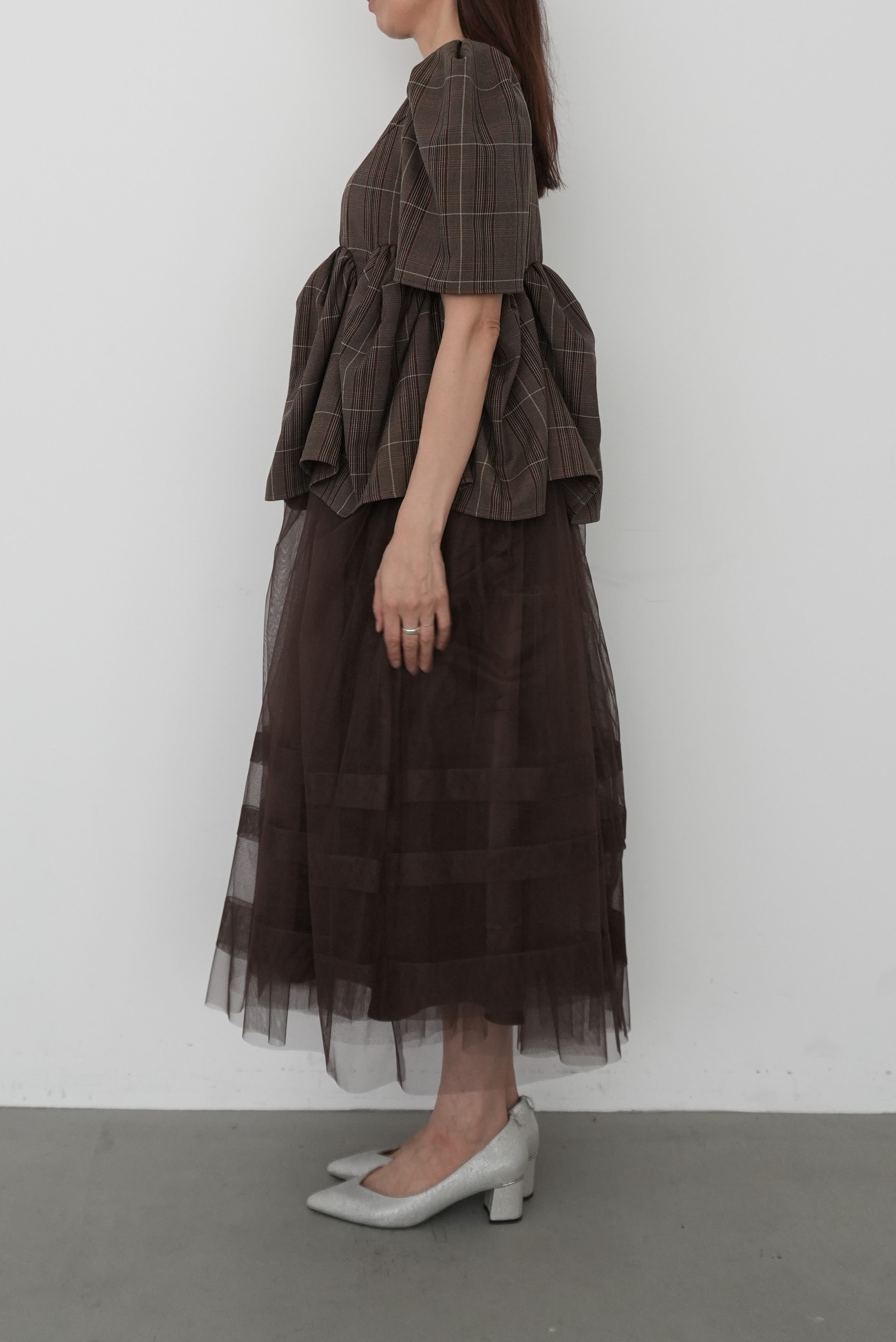 model:164cm size:L color:ブラウン