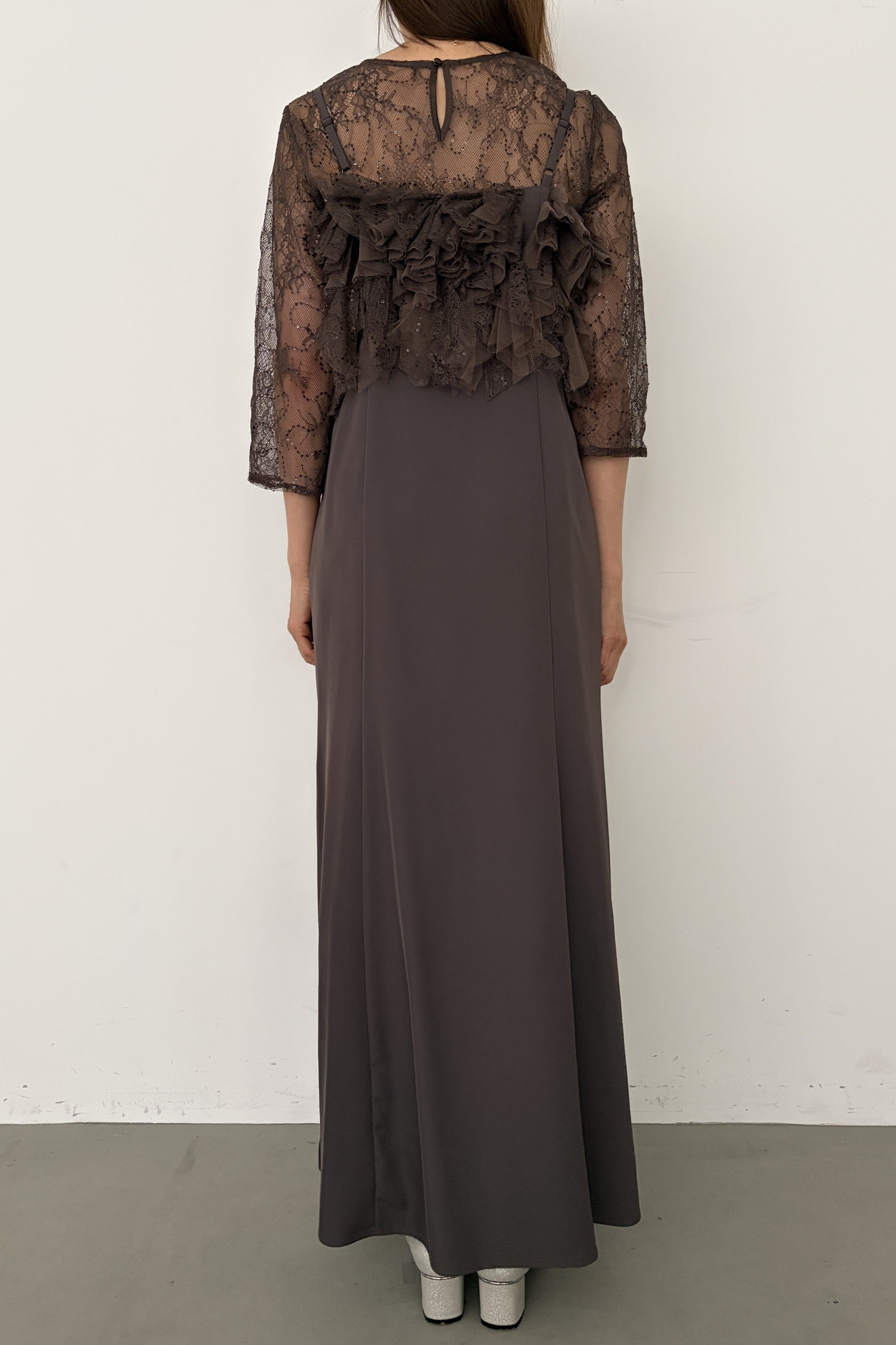 model:164cm size:L color:ブラウン