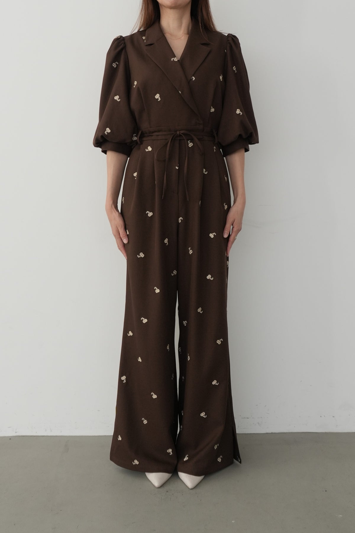model:164cm size:L color:ブラウン