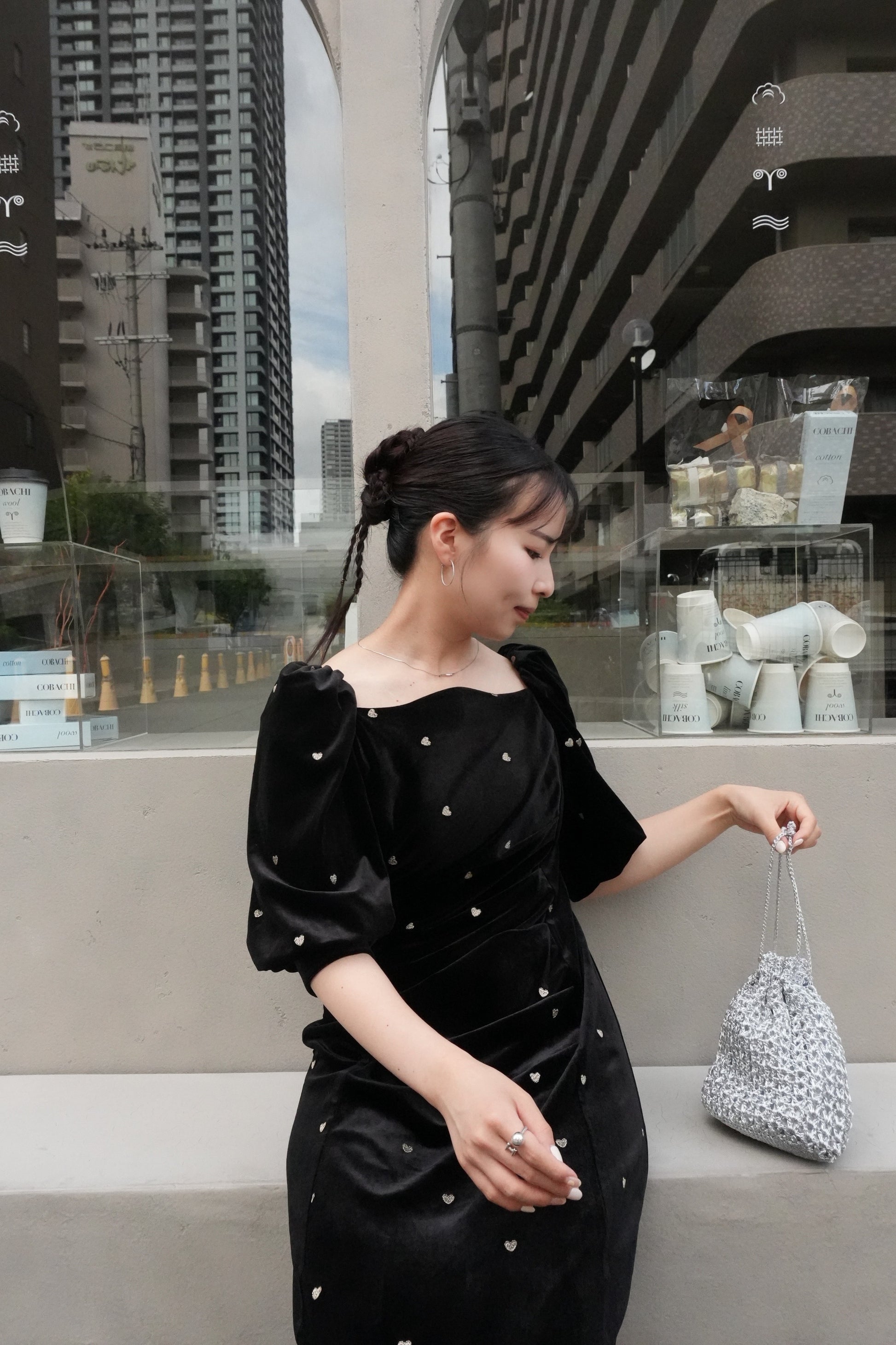 model:159cm size:M color:ブラック