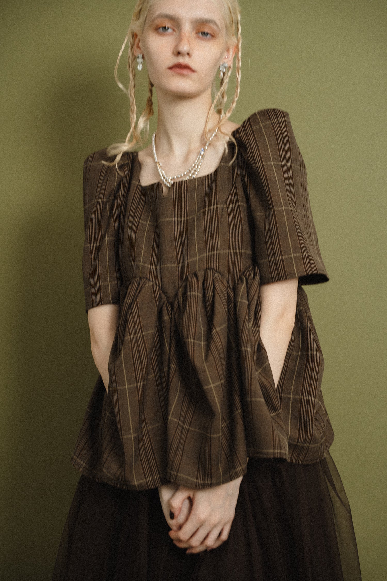 model:174cm size:モデルサイズ color:ブラウン