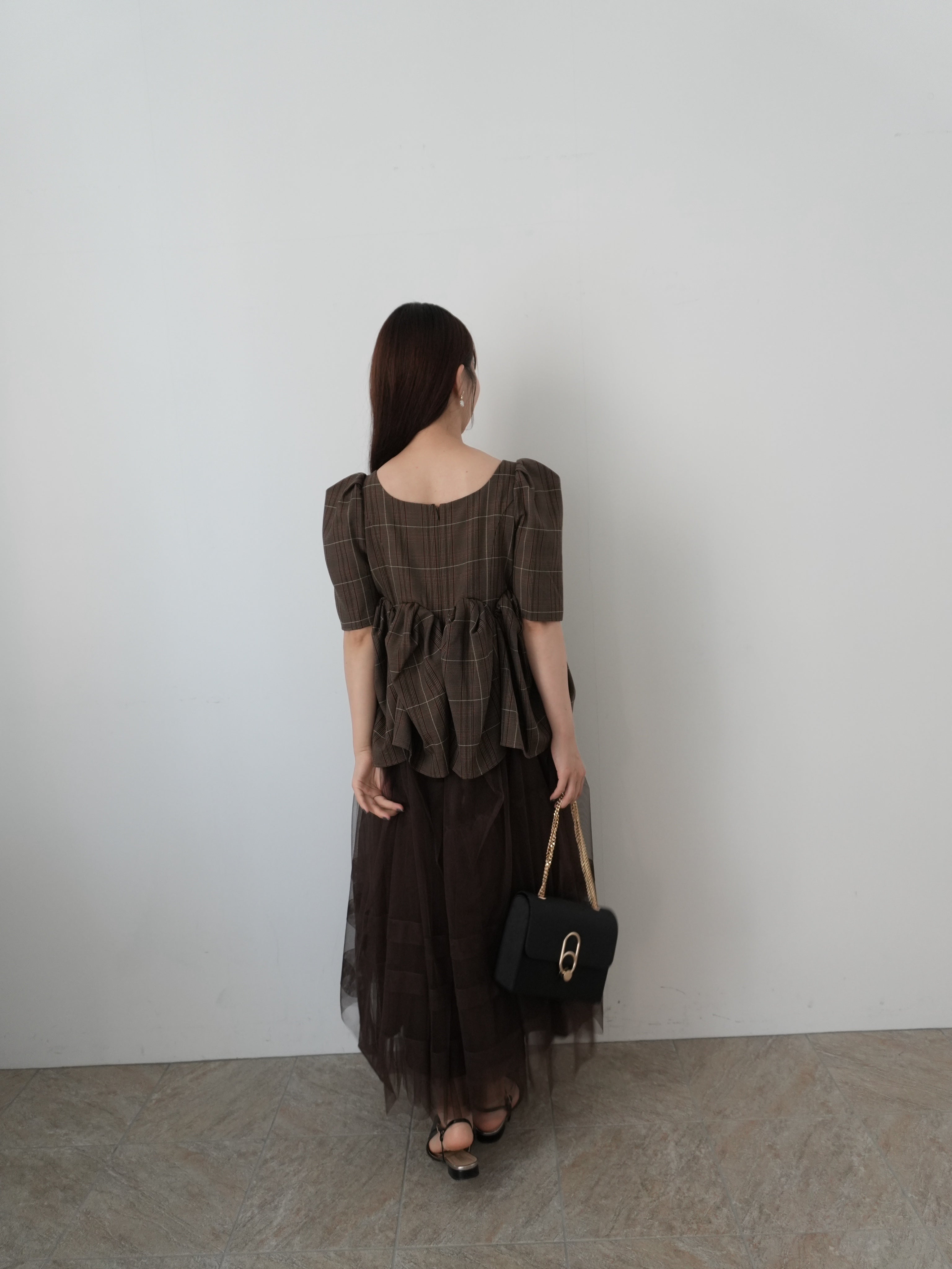 model:159cm size:L color:ブラウン