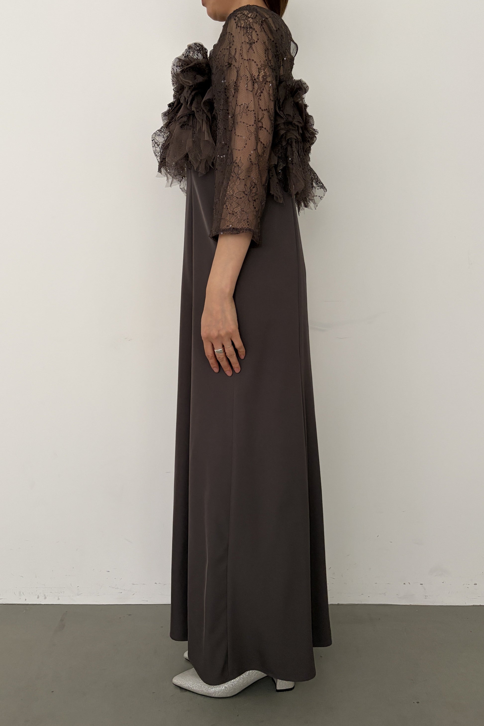 model:164cm size:L color:ブラウン