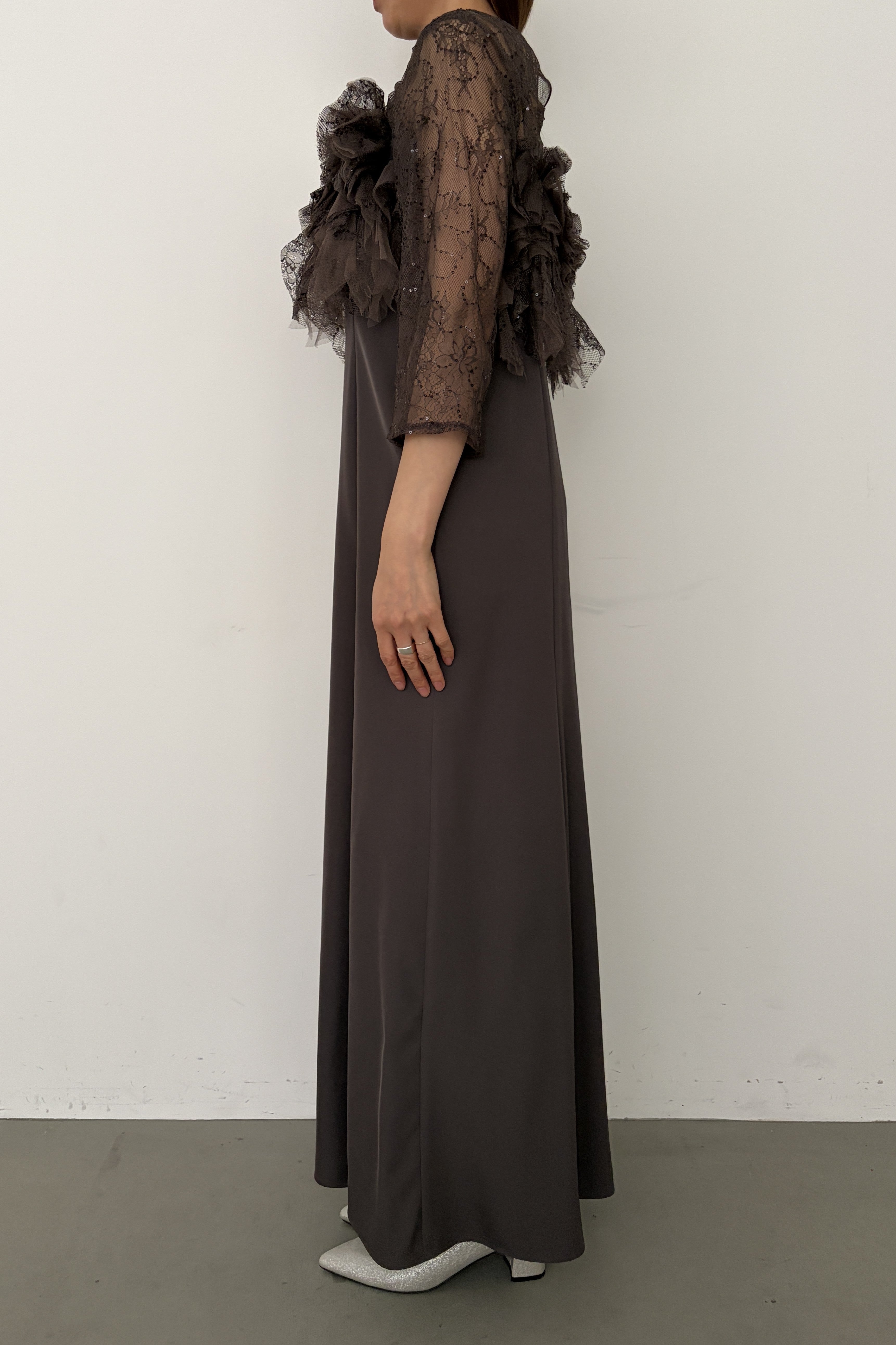 model:164cm size:L color:ブラウン