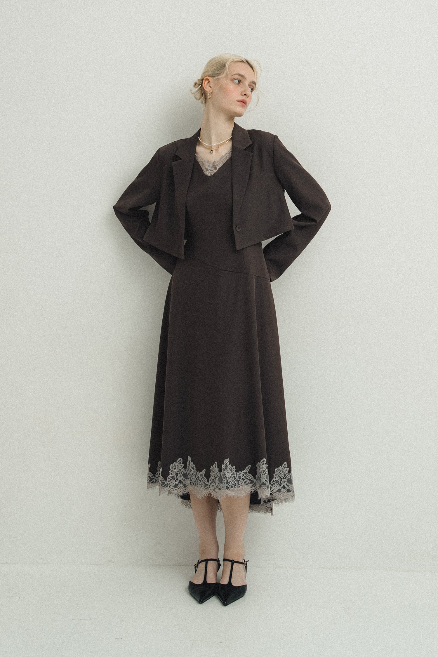 model:174cm size:モデルサイズ color:ブラウン