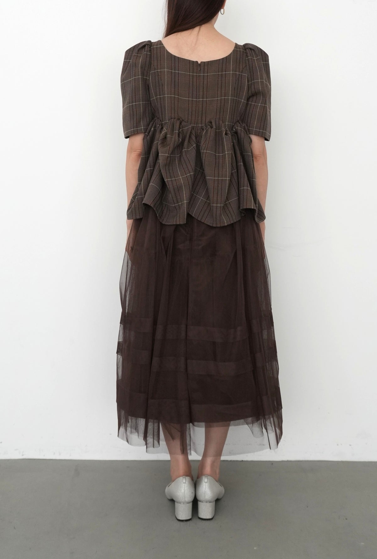 model:164cm size:L color:ブラウン