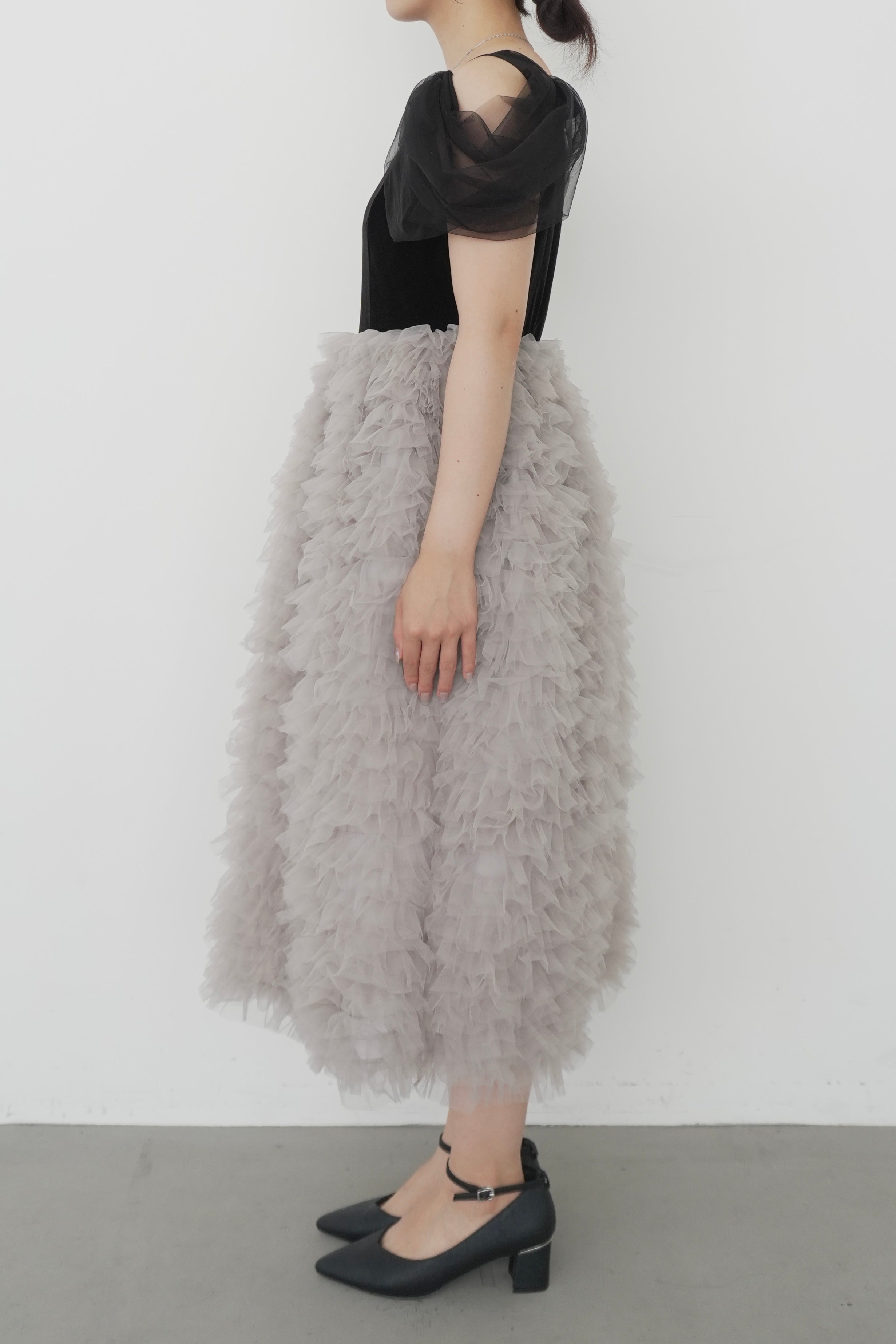 model:159cm size:M color:ブラック×ベージュ
