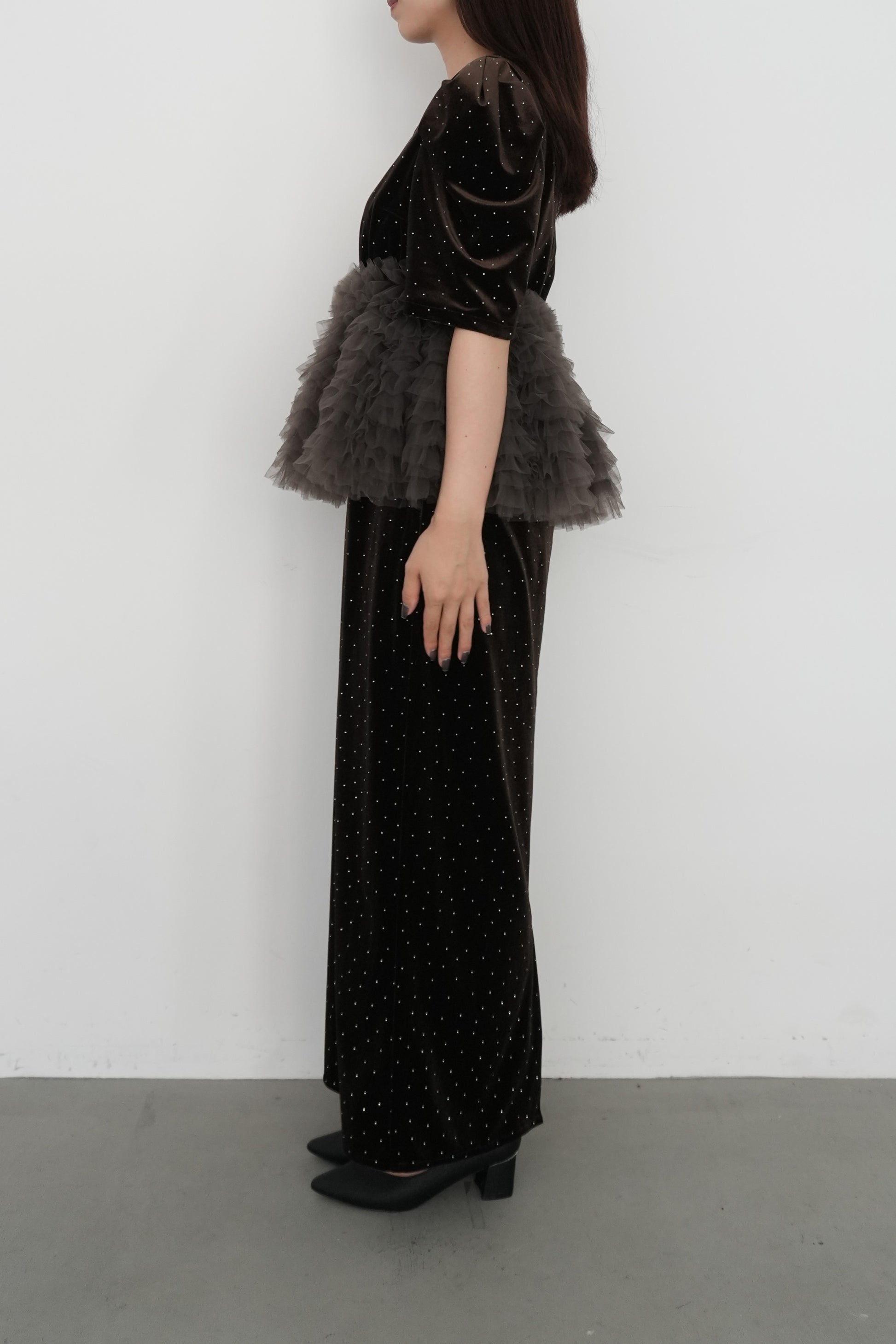 model:159cm size:L color:ブラウン