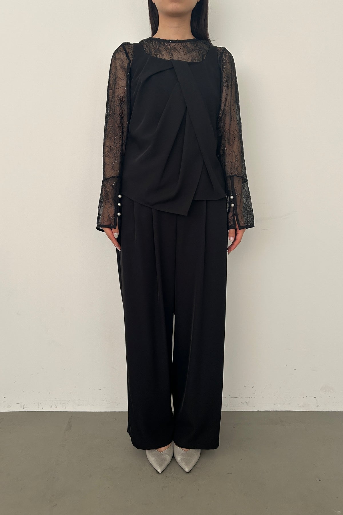 model:159cm size:S color:ブラック